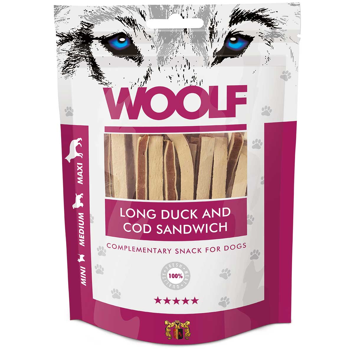 Woolf Dog treat duck and cod sandwich