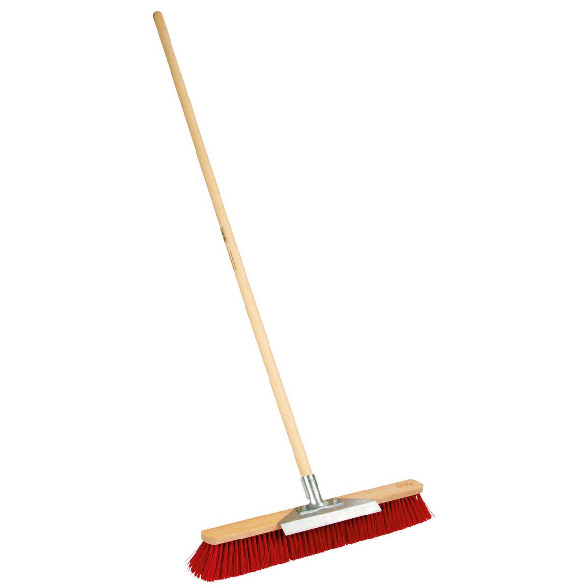 Large broom with scraper edge