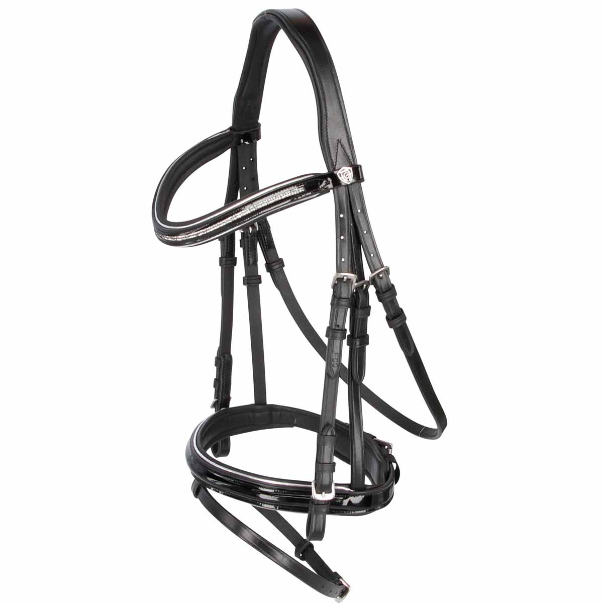 Snaffle Chester incl. web bridle reins black FULL