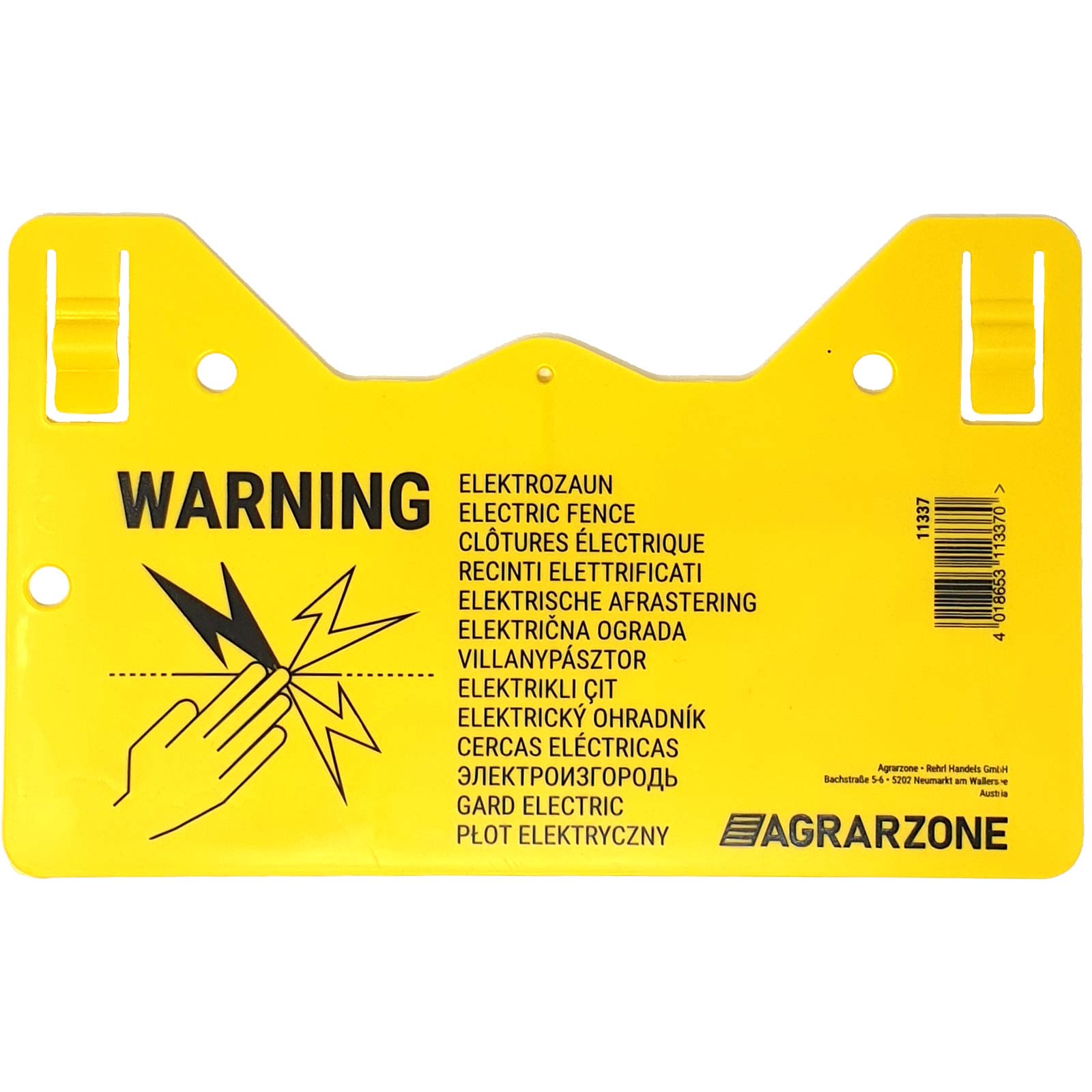 Agrarzone Warning Sign Hook in