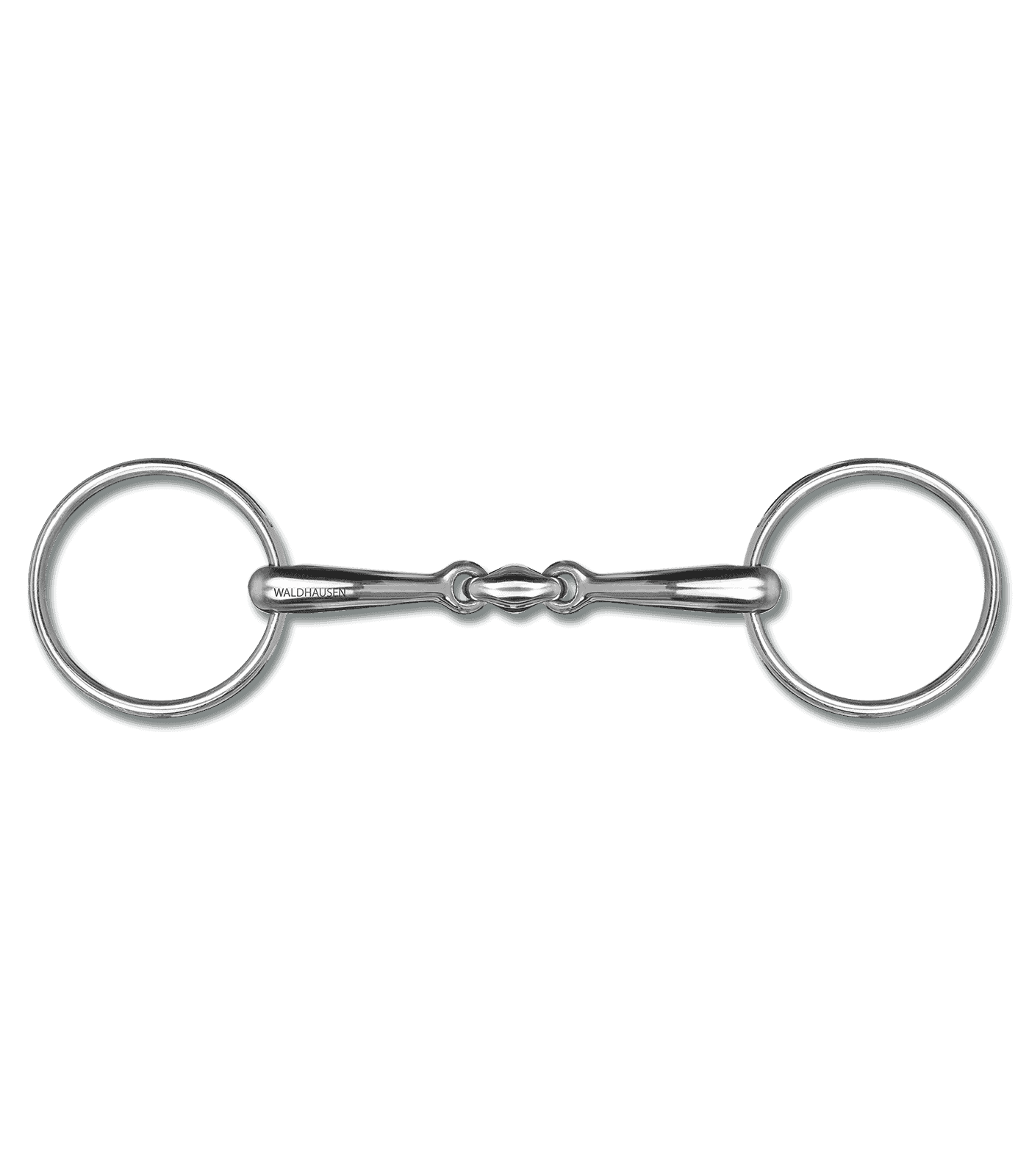 Snaffle Bit, double jointed, solid 12.5 cm/16 mm