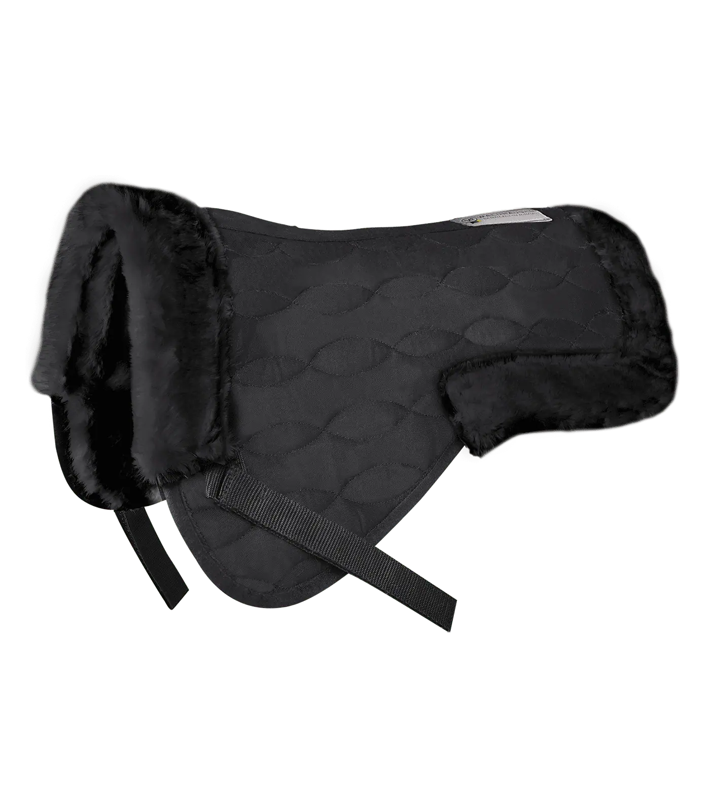 Saddle Pad with synthetic fur black/black Pony