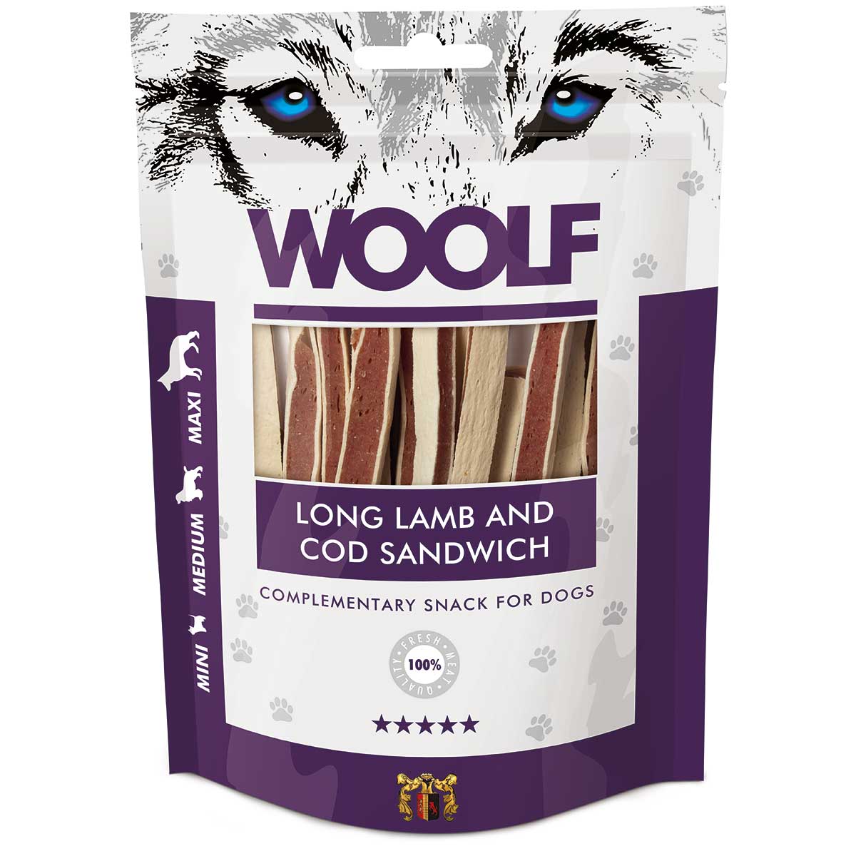 Woolf Dog treat lamb and cod sandwich