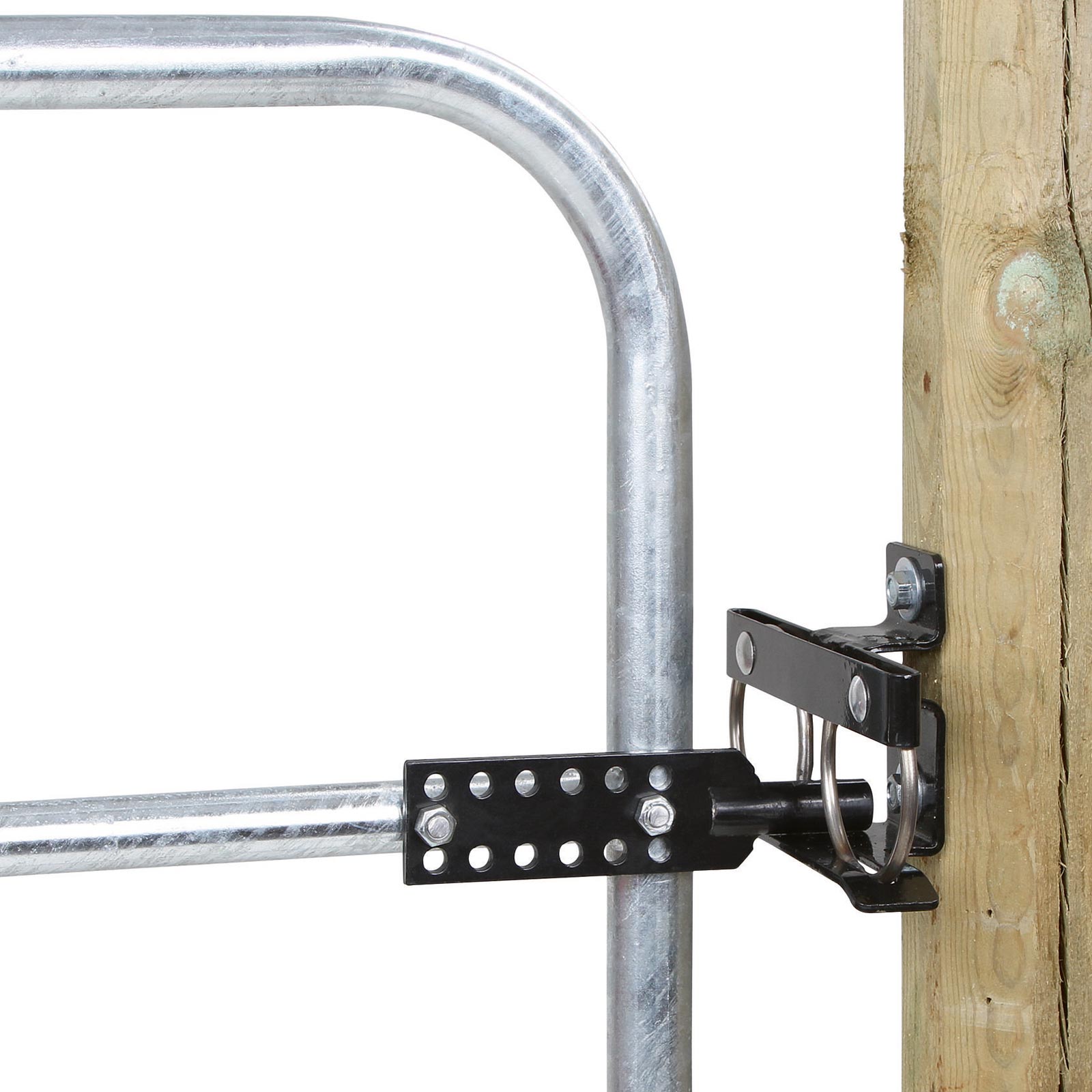 Swing-through lock for fence gates