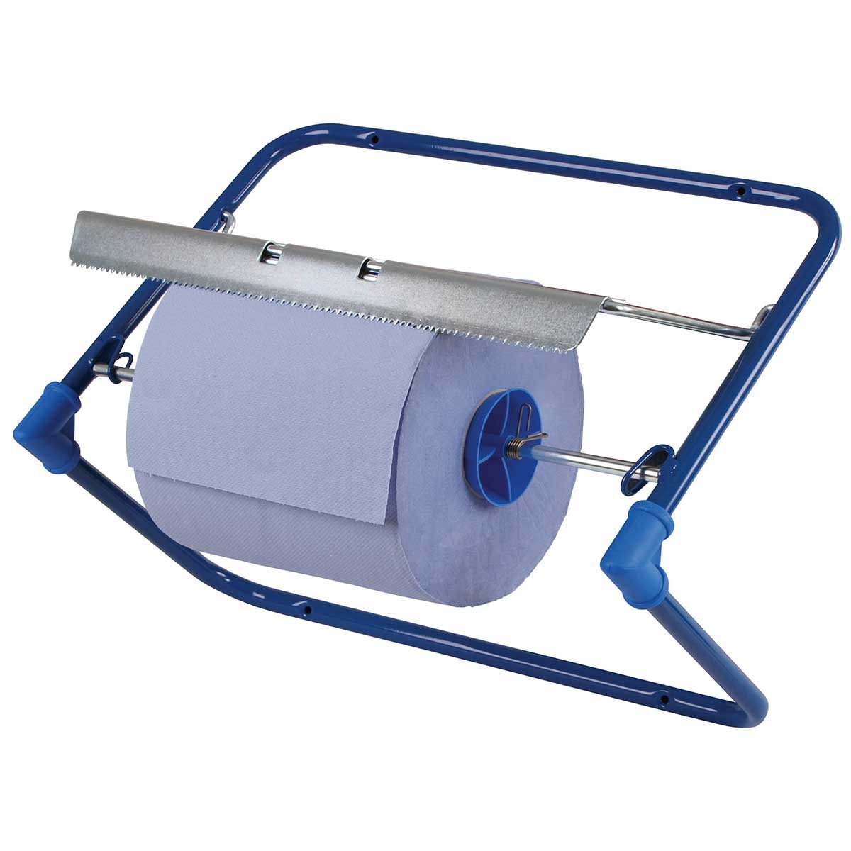 Roll holder for wall mounting blue for cleansing roll