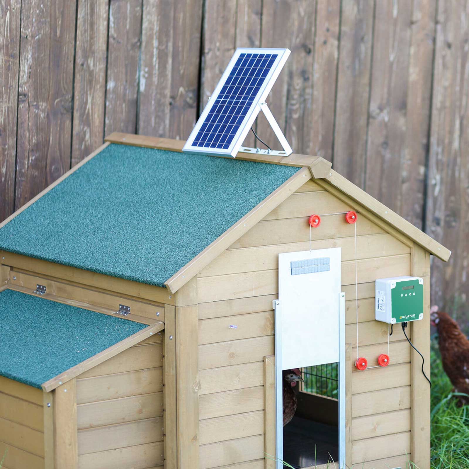 Agrarzone Automatic Chicken Door Solar 30 x 40 cm