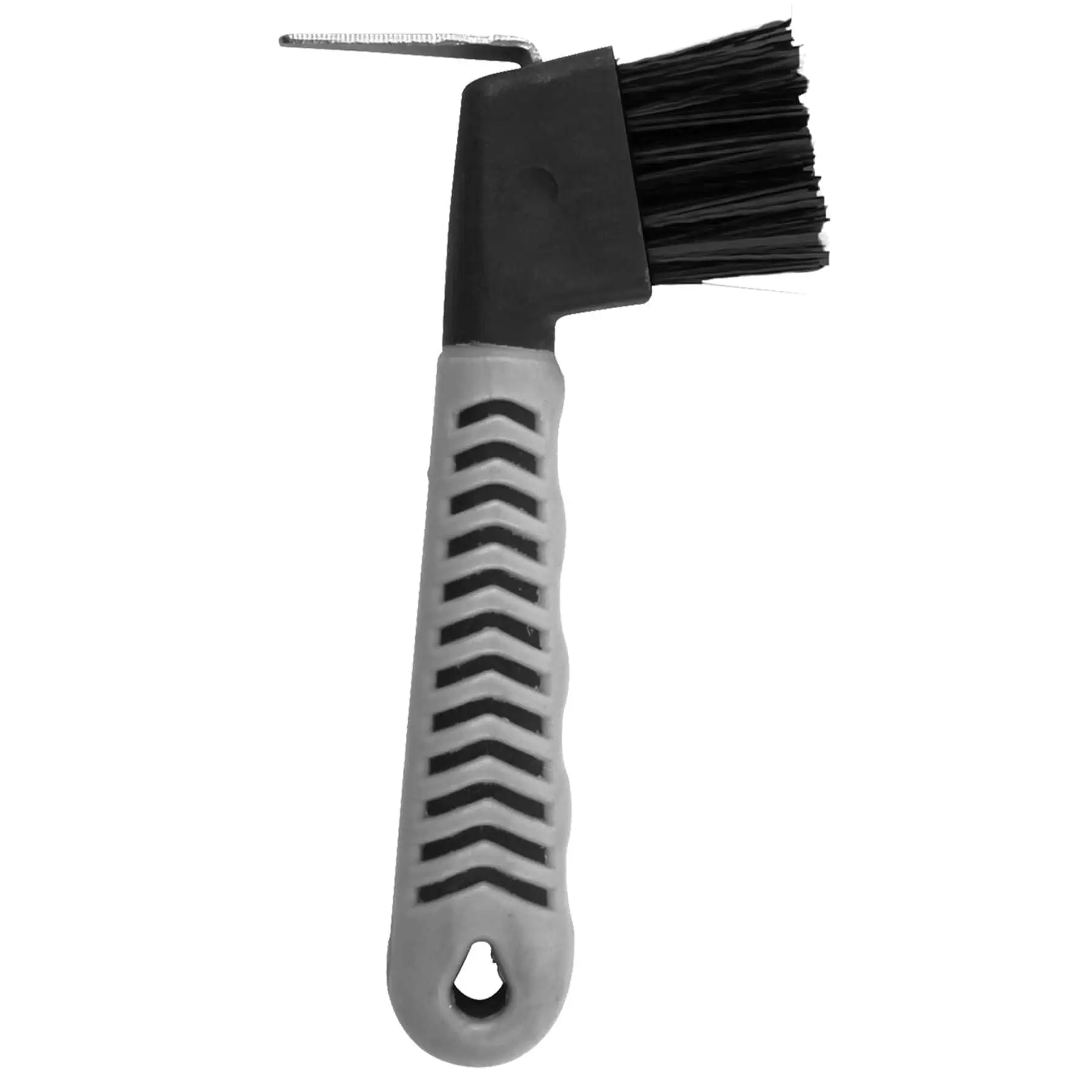 Grippy Hoof Pick, with brush black/gray