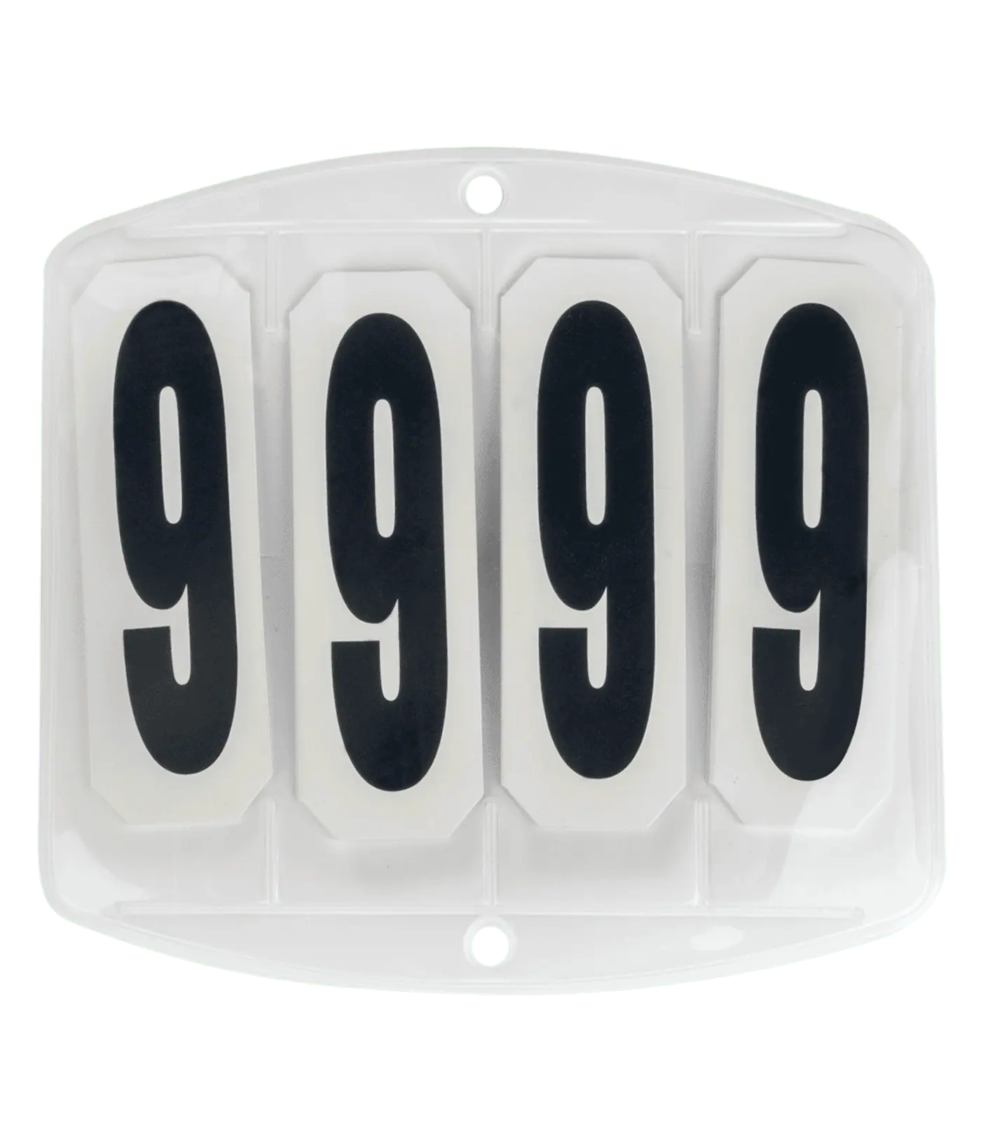Saddle Pad Competition Numbers, square, with touch tape attachment white three digits