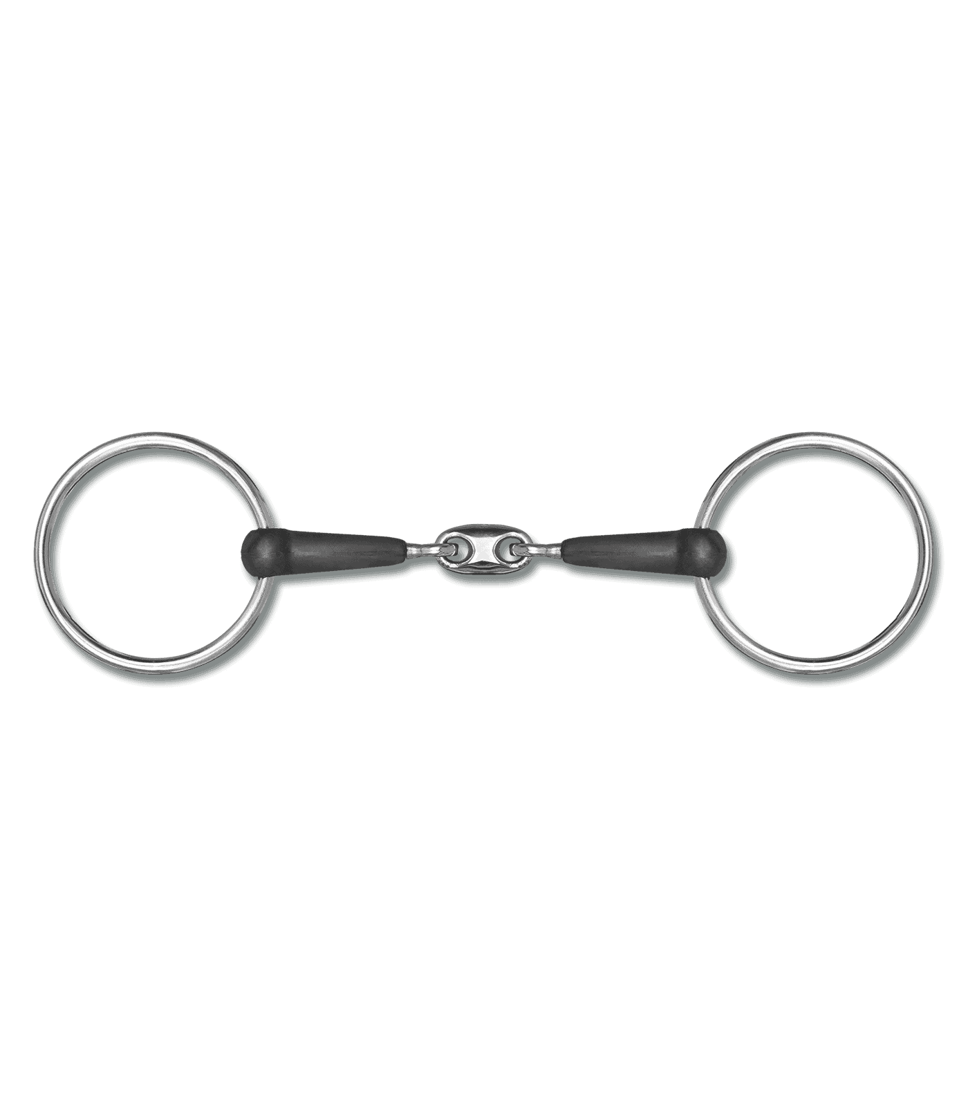 Rubber Snaffle Bit, double jointed 10.5 cm