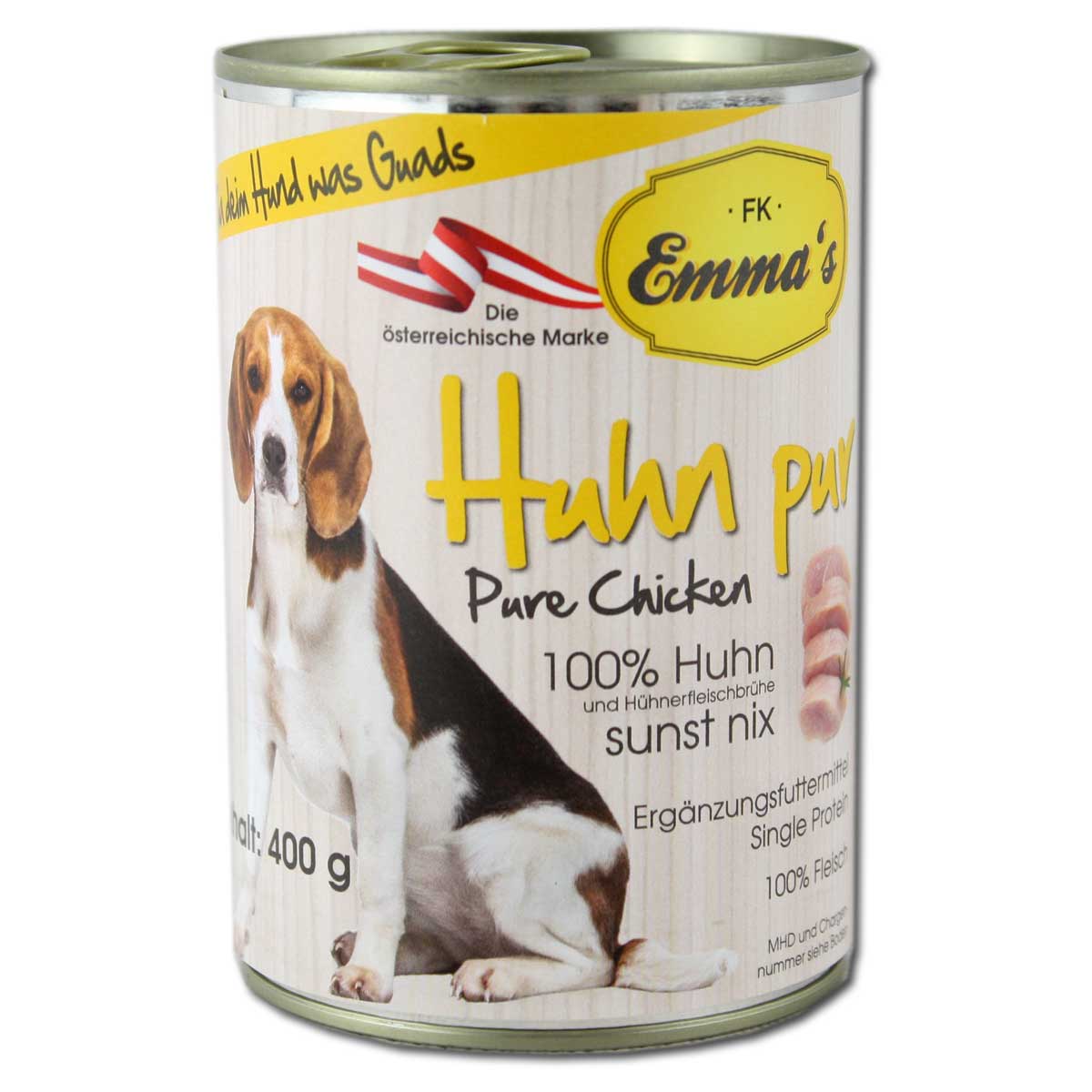 Emmas Dog food Chicken pure 6 x 400 g