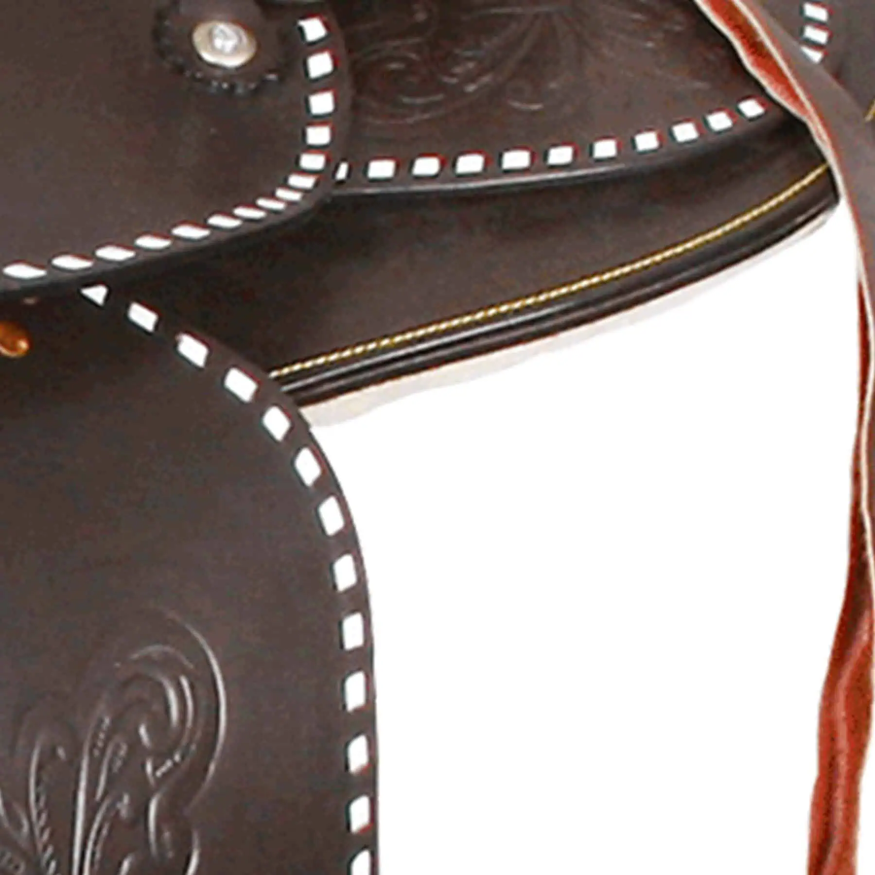 Round Skirt Western Saddle, Little Joe 10'' / 25 cm brown