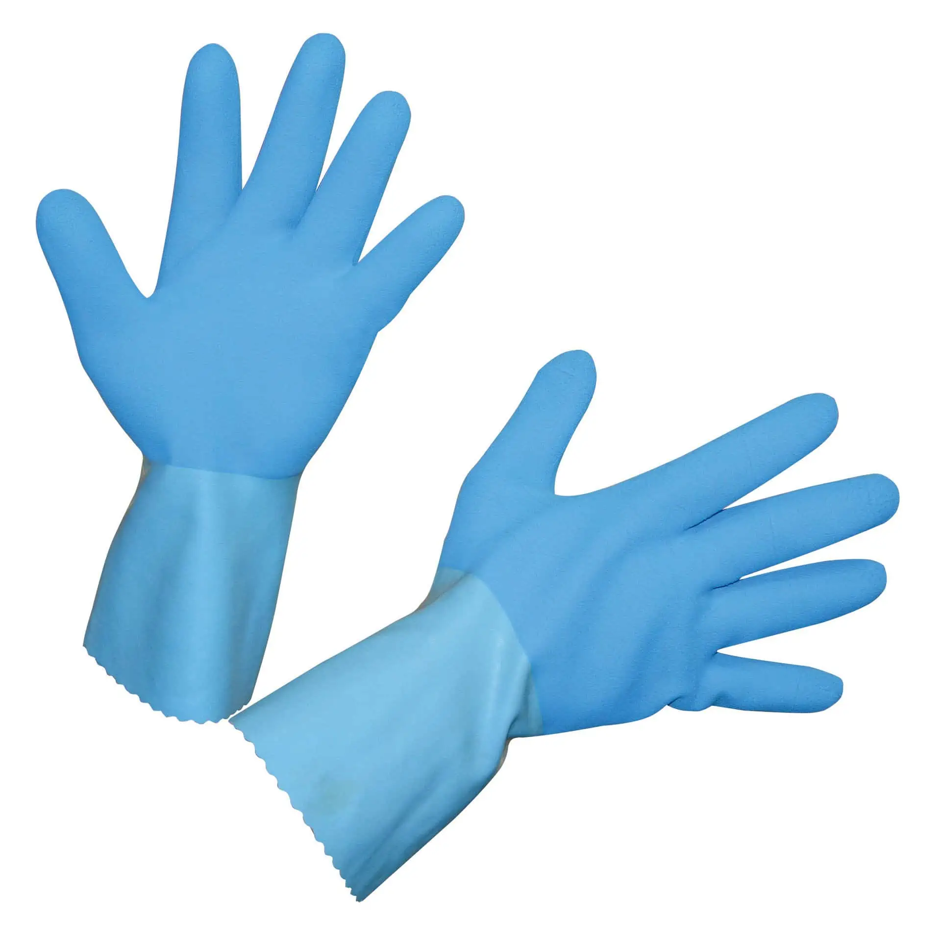 Latex glove Fletex, blue, roughened surface