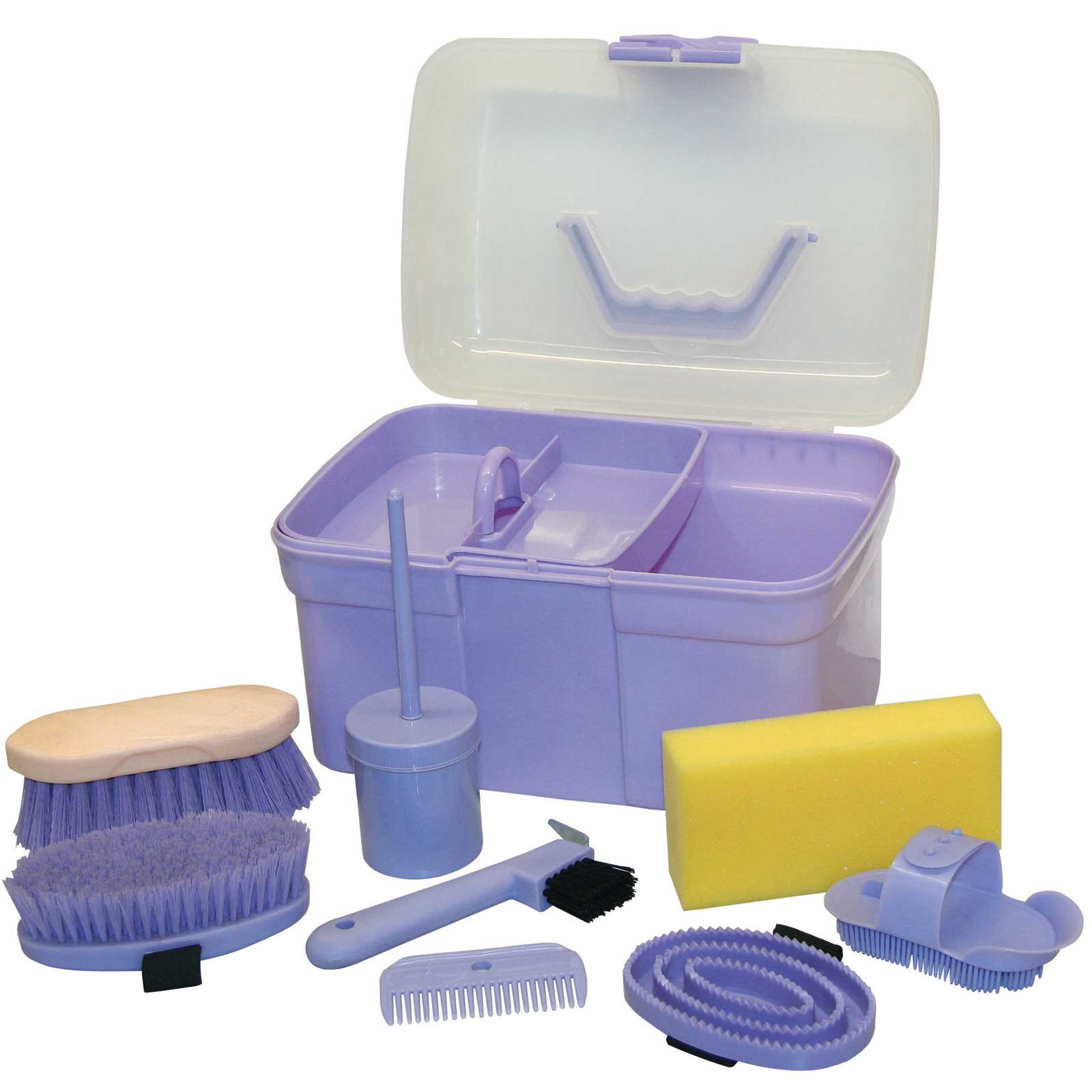 Grooming box with contents for children purple