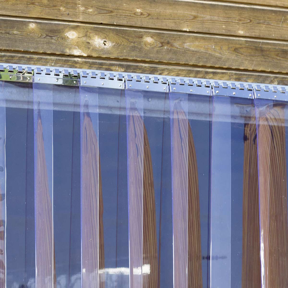 PVC strip curtain transparent 50 m x 20 cm x 2 mm 