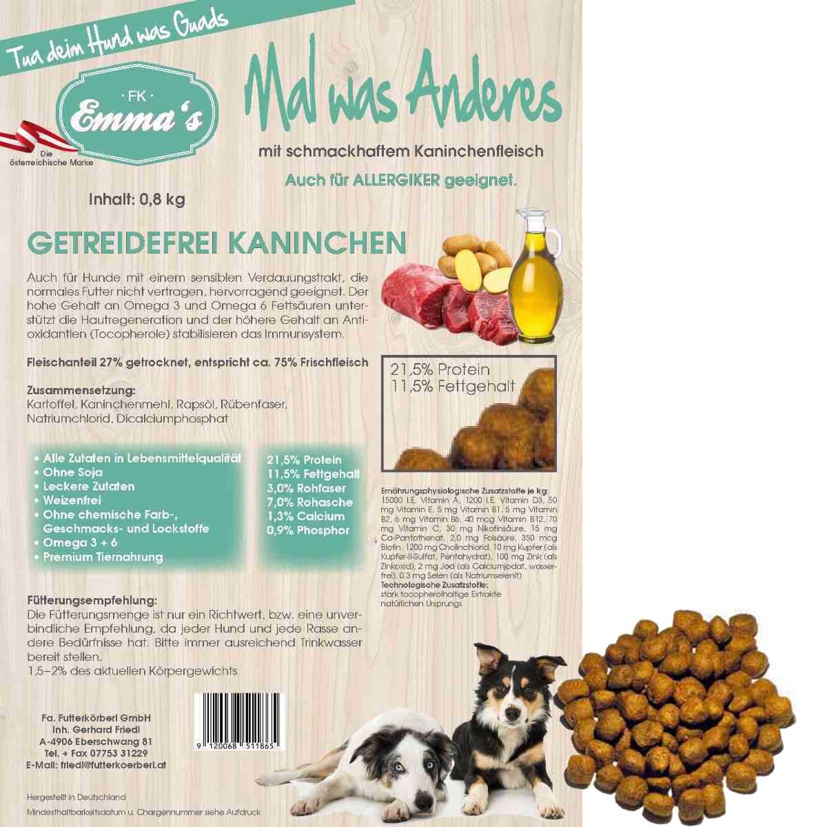 Emmas Dog food Mal was Anderes rabbit grain-free