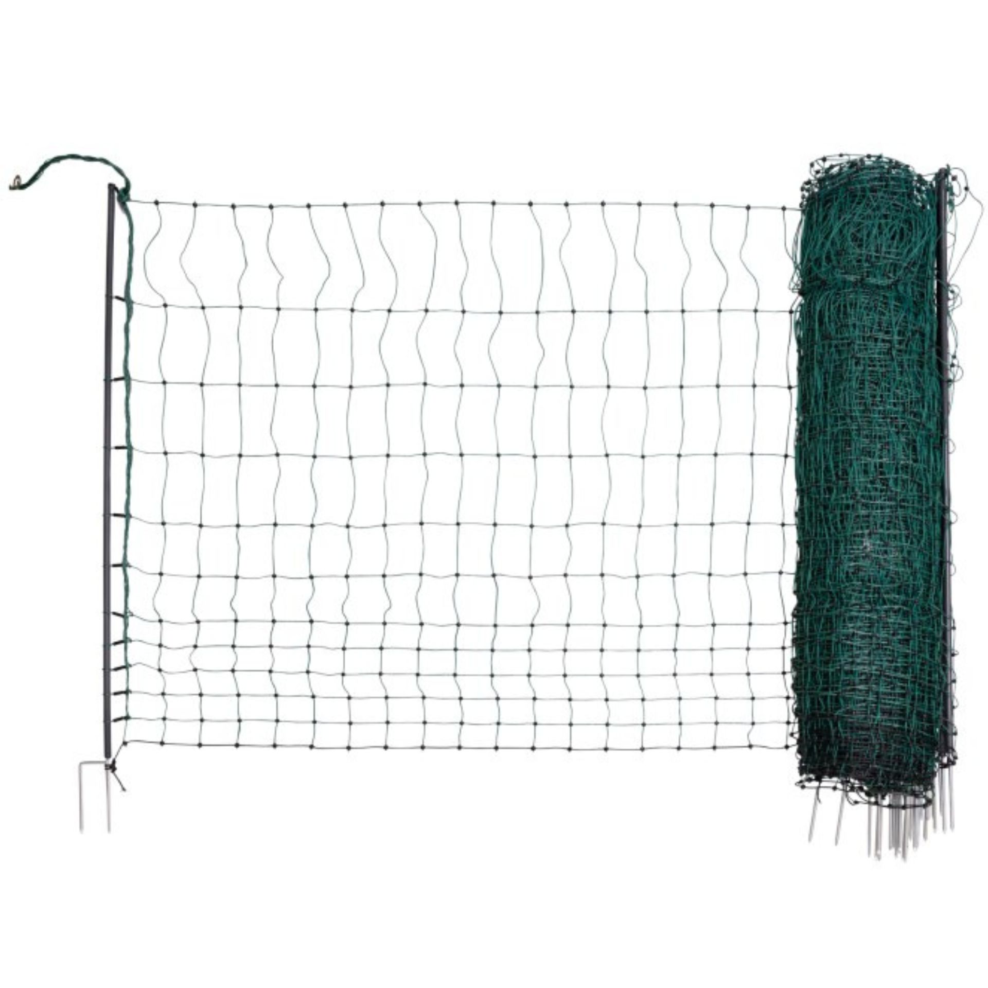 Poultry Net. Prem., green,50 m 122 cm, dbl prong, electrif.