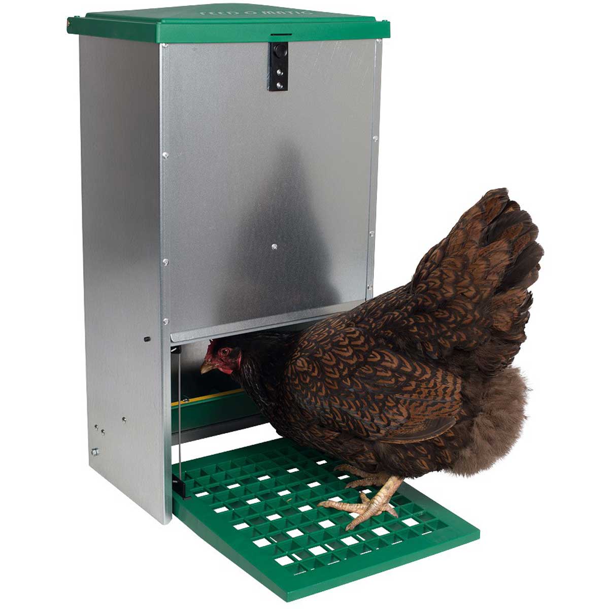 Automatic poultry feeder with treadle Feedomatic 20 kg