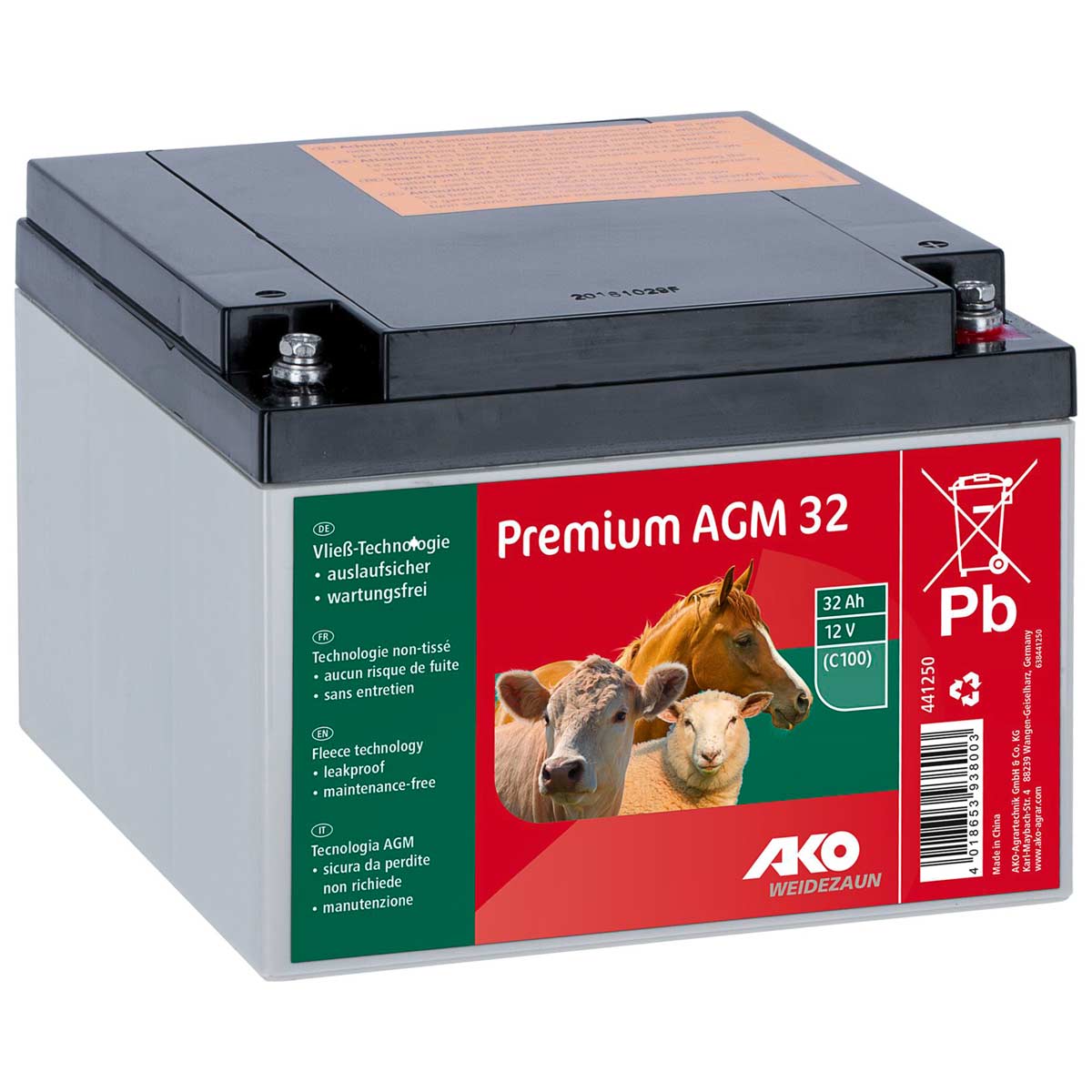 AKO Premium AGM battery 12 V 32 Ah