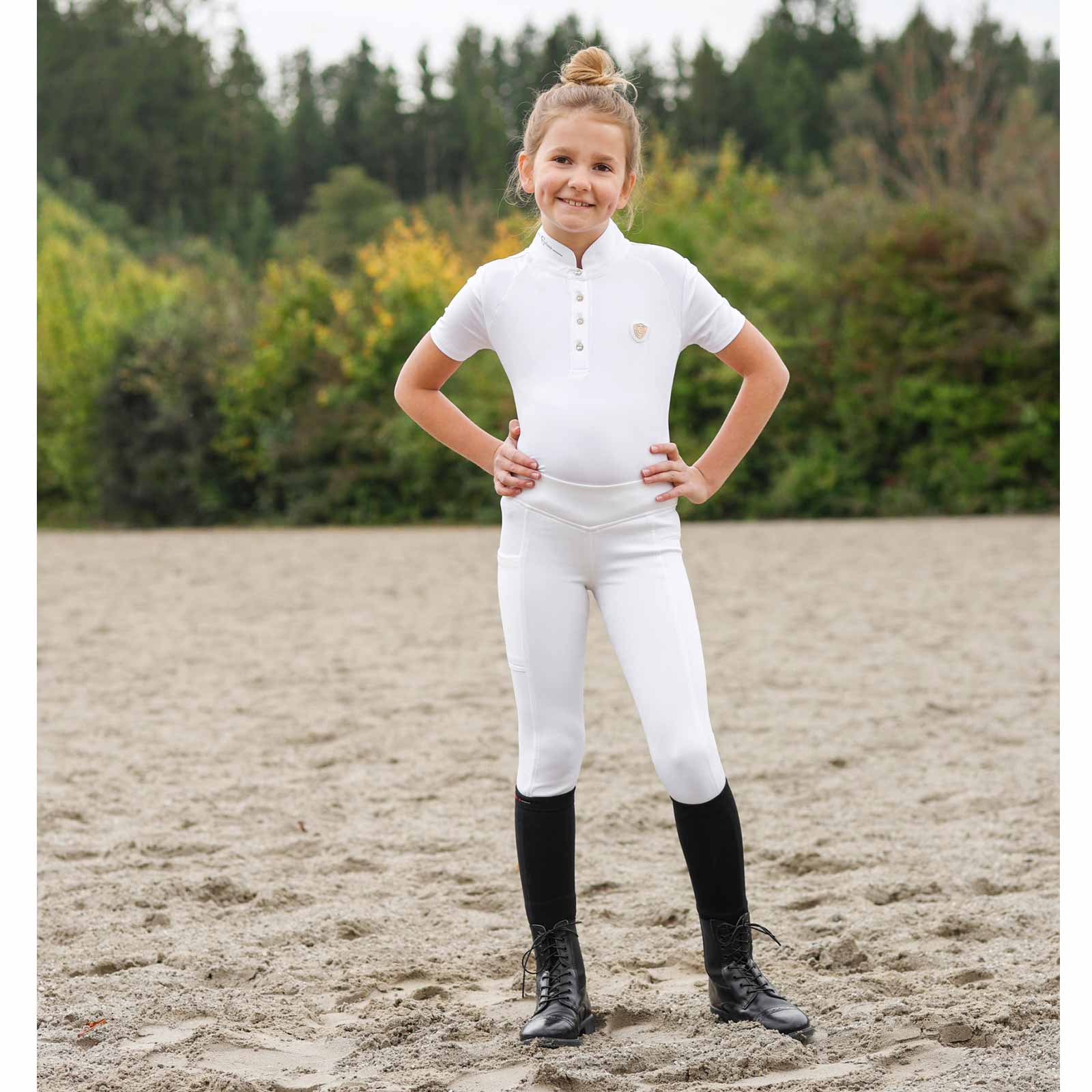 Covalliero ClassicStar children's riding leggings white 164/170