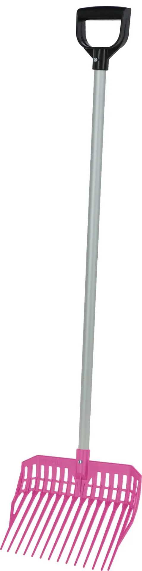 Manure fork with handle for children, pink