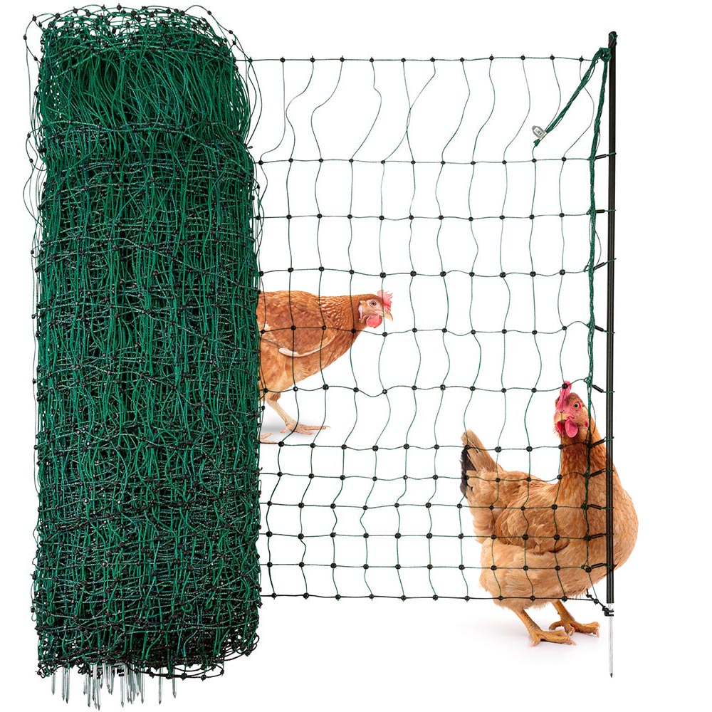 Agrarzone Poultry Net Classic not electrificable, single tip, green