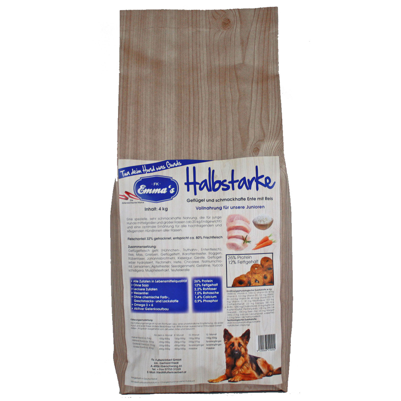 Emmas Dog food Halbstarke Junior 4 kg