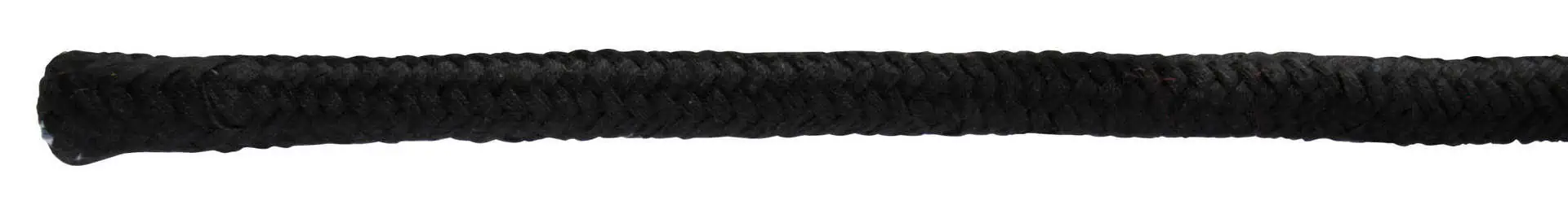Lead rope cotton black 2 m, with snap hook