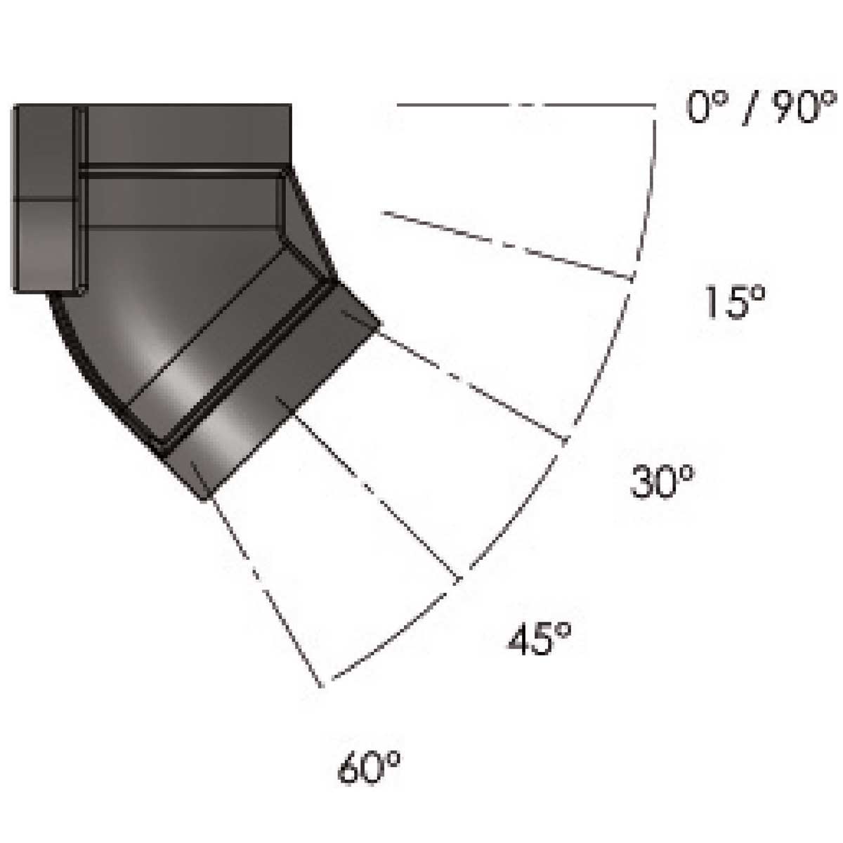 Wall bracket malleablecasting 1/2 "-1/2" / 45 °