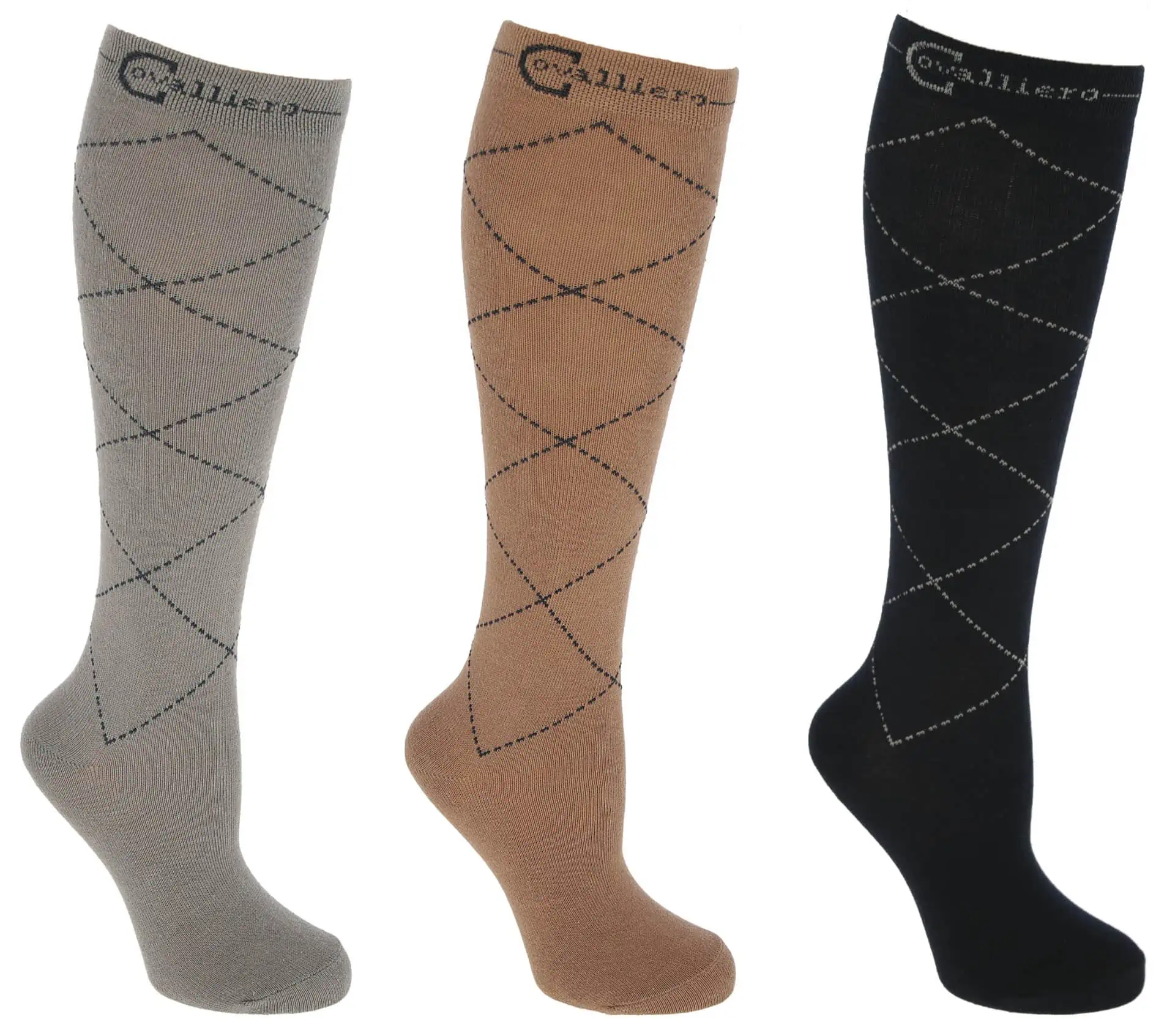 Riding Socks Check, Pack of 3 size 37-39