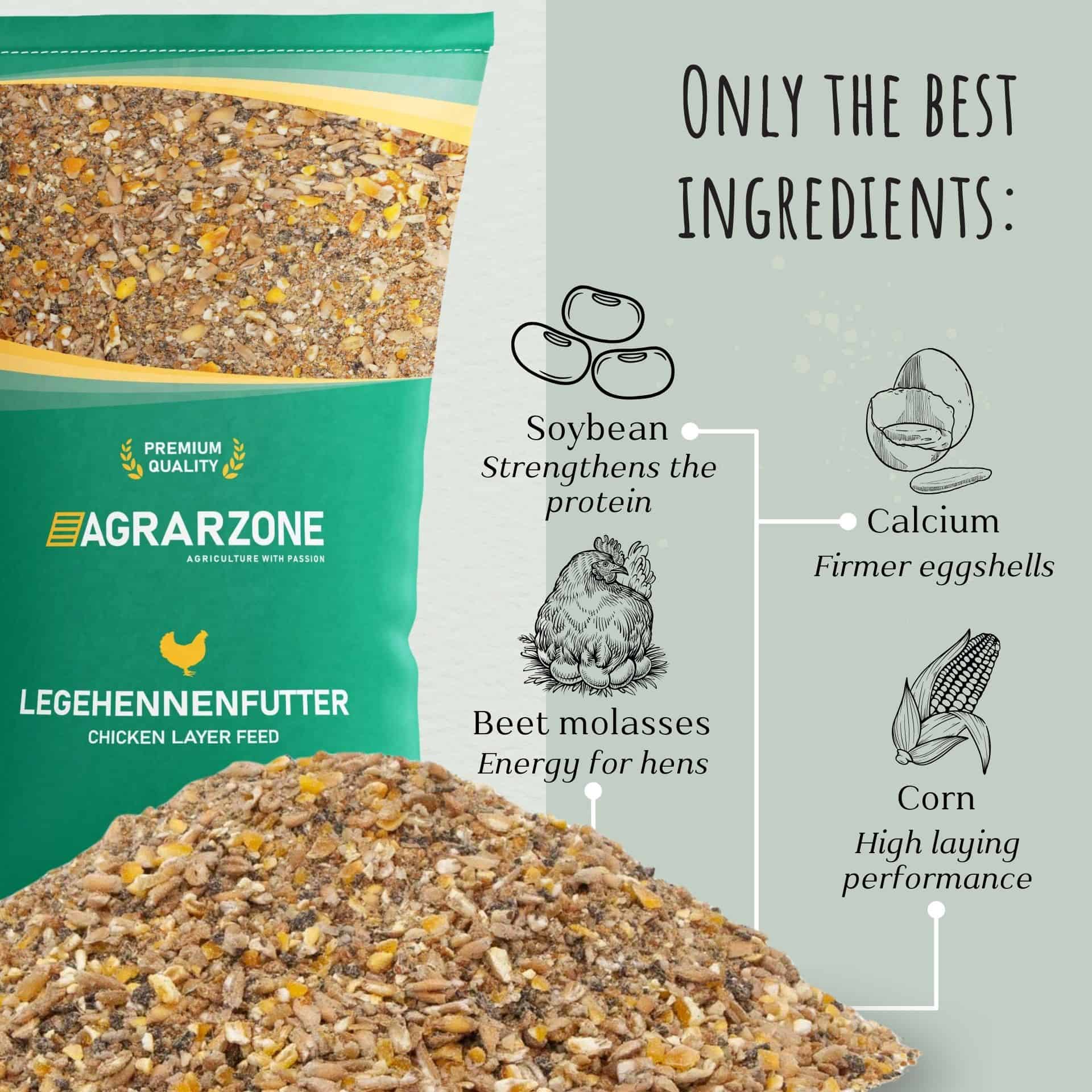 Agrarzone Organic Chicken Layer Feed Laying Meal 25 kg