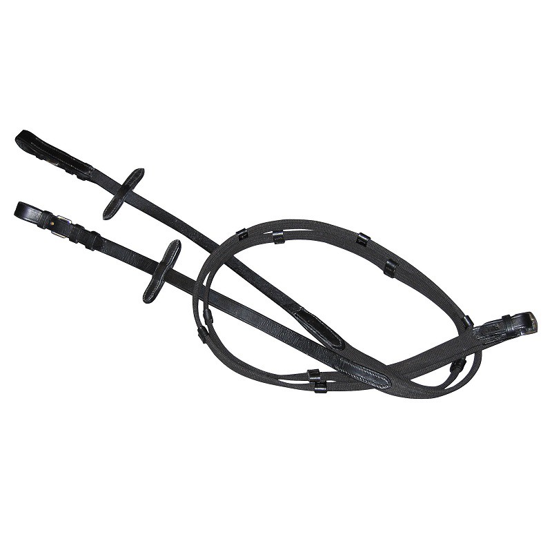 English leather dressage reins black, full FULL