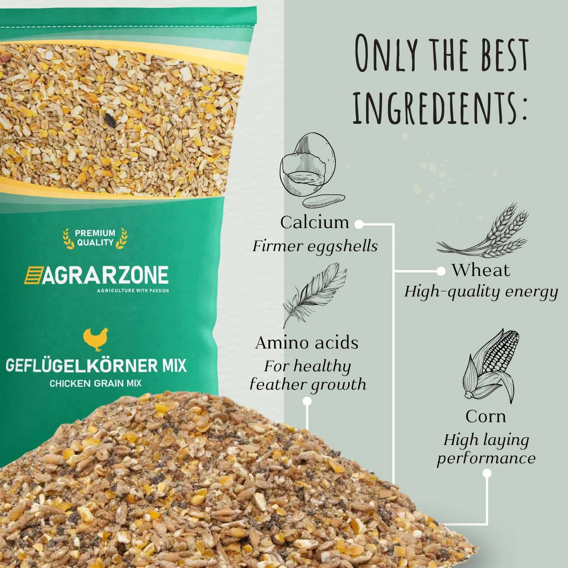 Agrarzone Organic Chicken Feed Grain Mix 25 kg