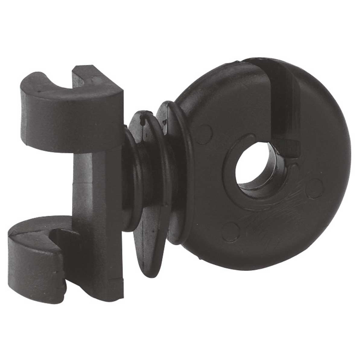 Spare insulator clip for round steel post