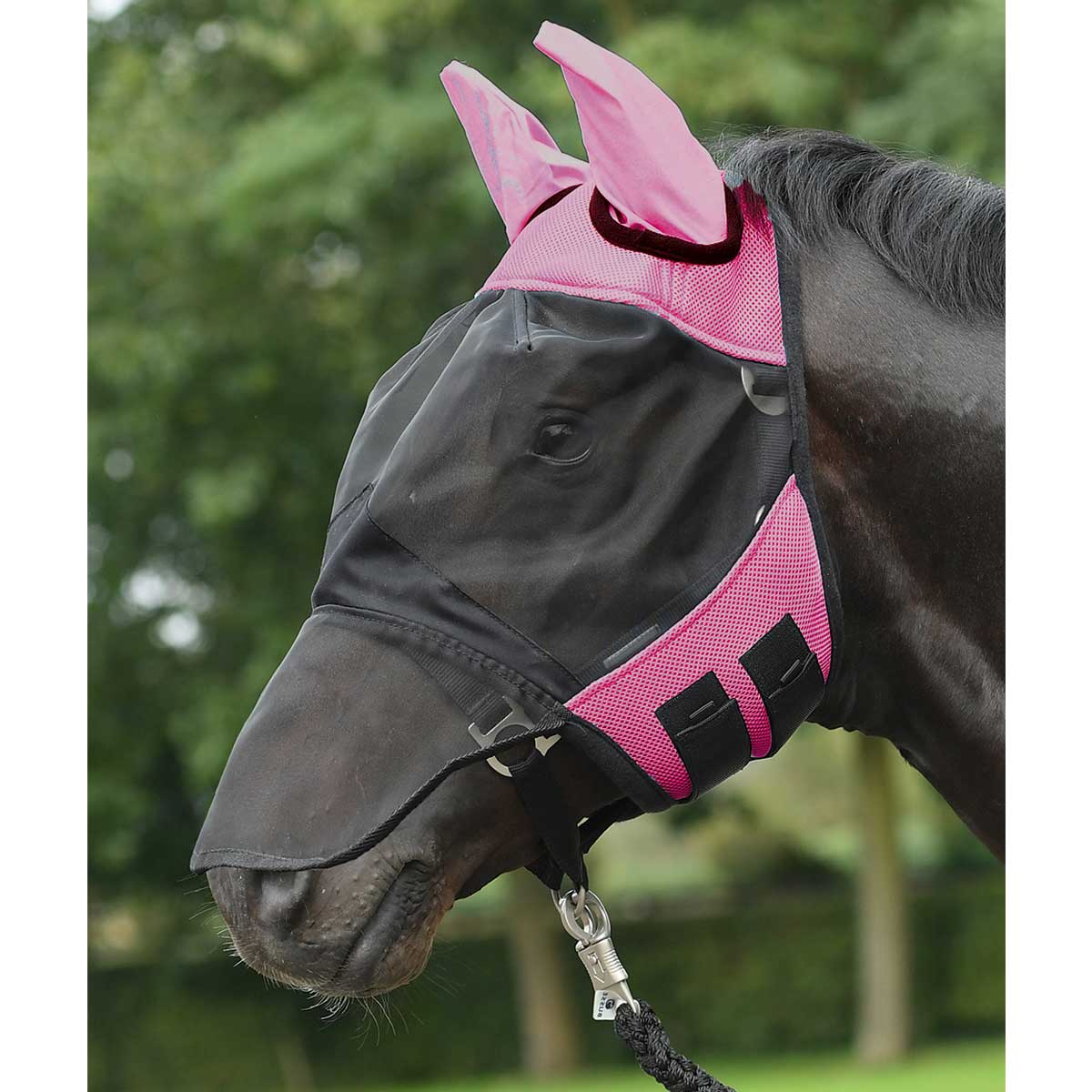 BUSSE Fly Mask FLY COVER PRO pink/black Pony