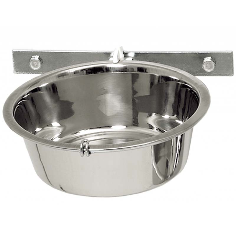 Bowl holder for walls and kennels incl. 1 bowl 1800 ml