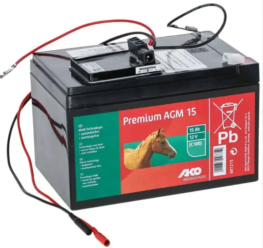 Premium AGM battery 12V 15Ah with charge controller & charger