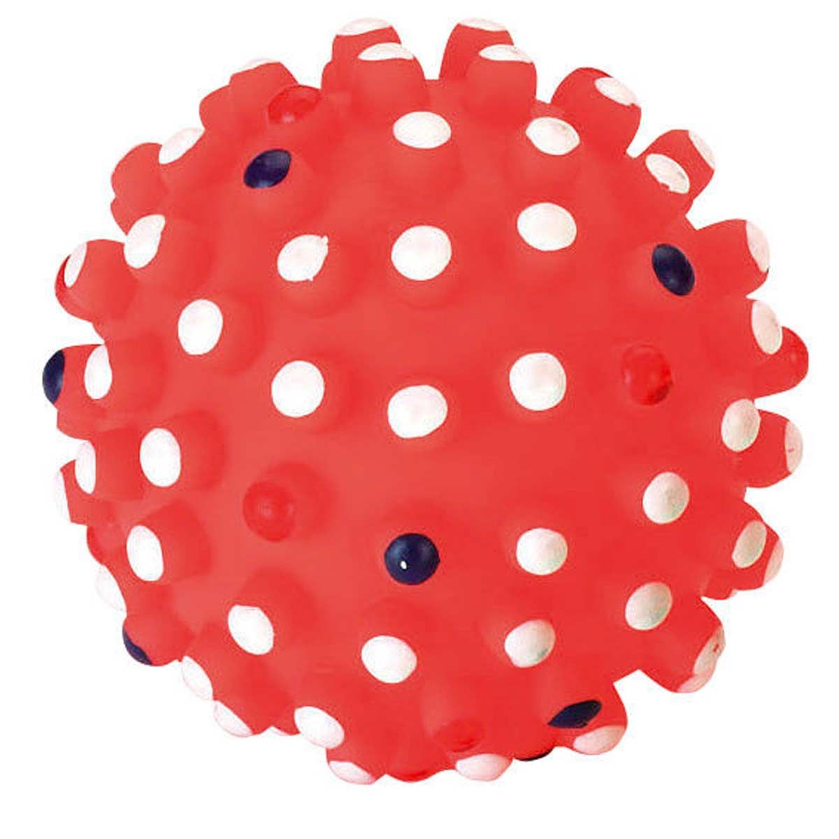 vinyl ball, approx. 12 cm with neps and squeaker