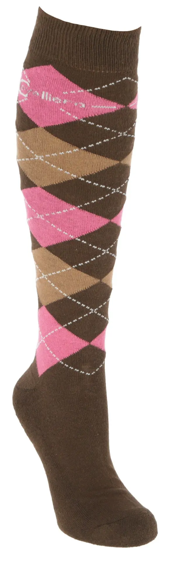 Brescia knee length socks, 34-36, wood/dark-rose