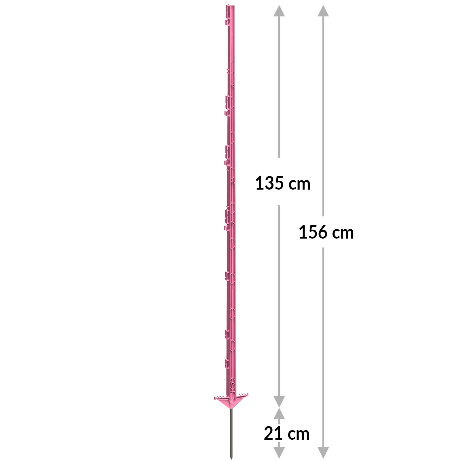 Plastic Post Expert 156 cm, Doublestep, pink (5 pcs.)