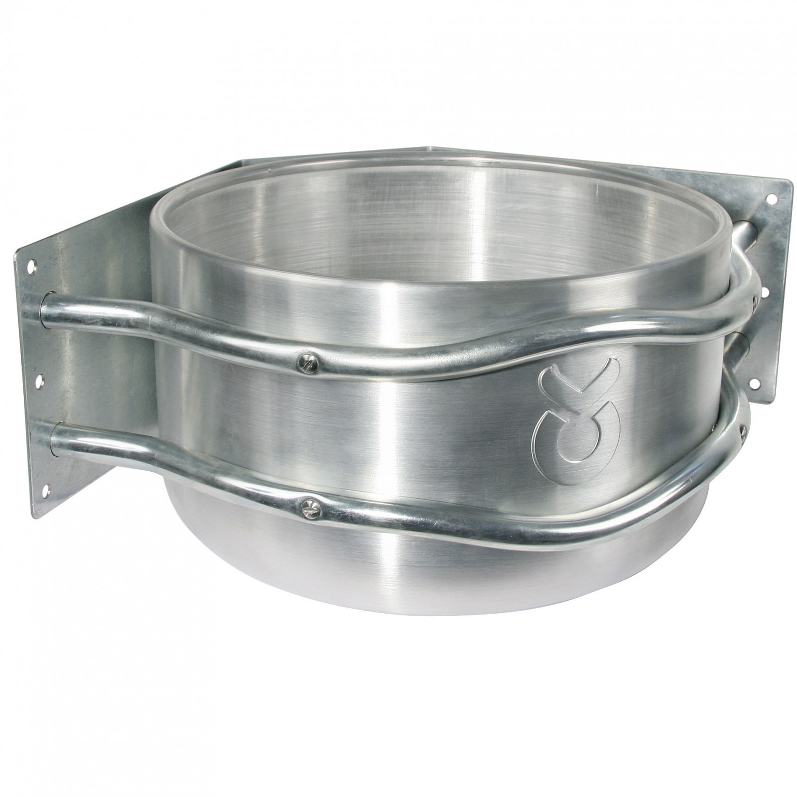 Feed trough aluminium round 37x37x24 cm corner mounting