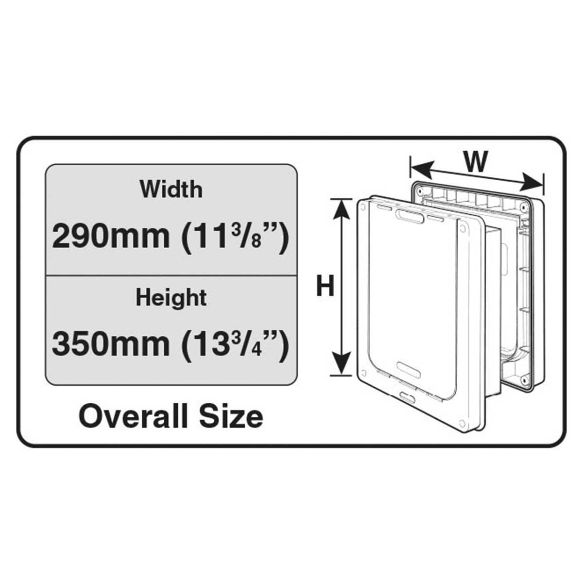 Dog Mate dog flap 215, 2-way, brown