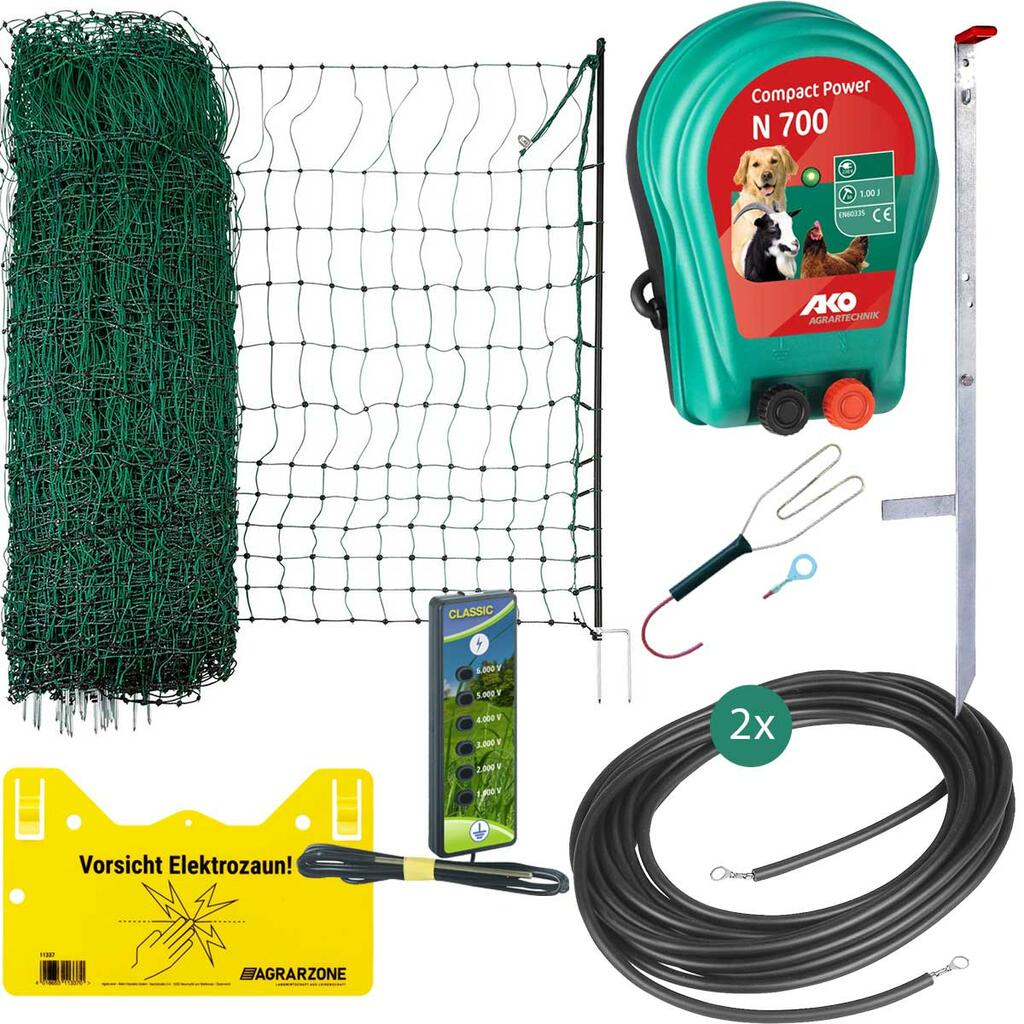 Agrarzone premium cat fence electric fence with 230V power supply