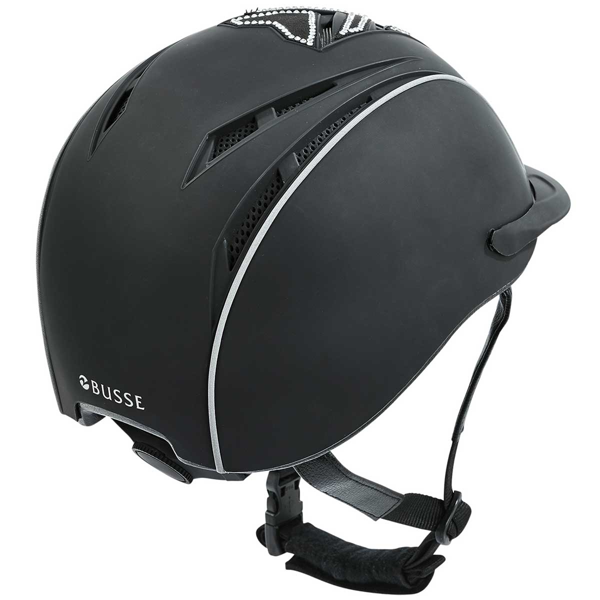 BUSSE Riding Helmet CALAIS black (crystal) S