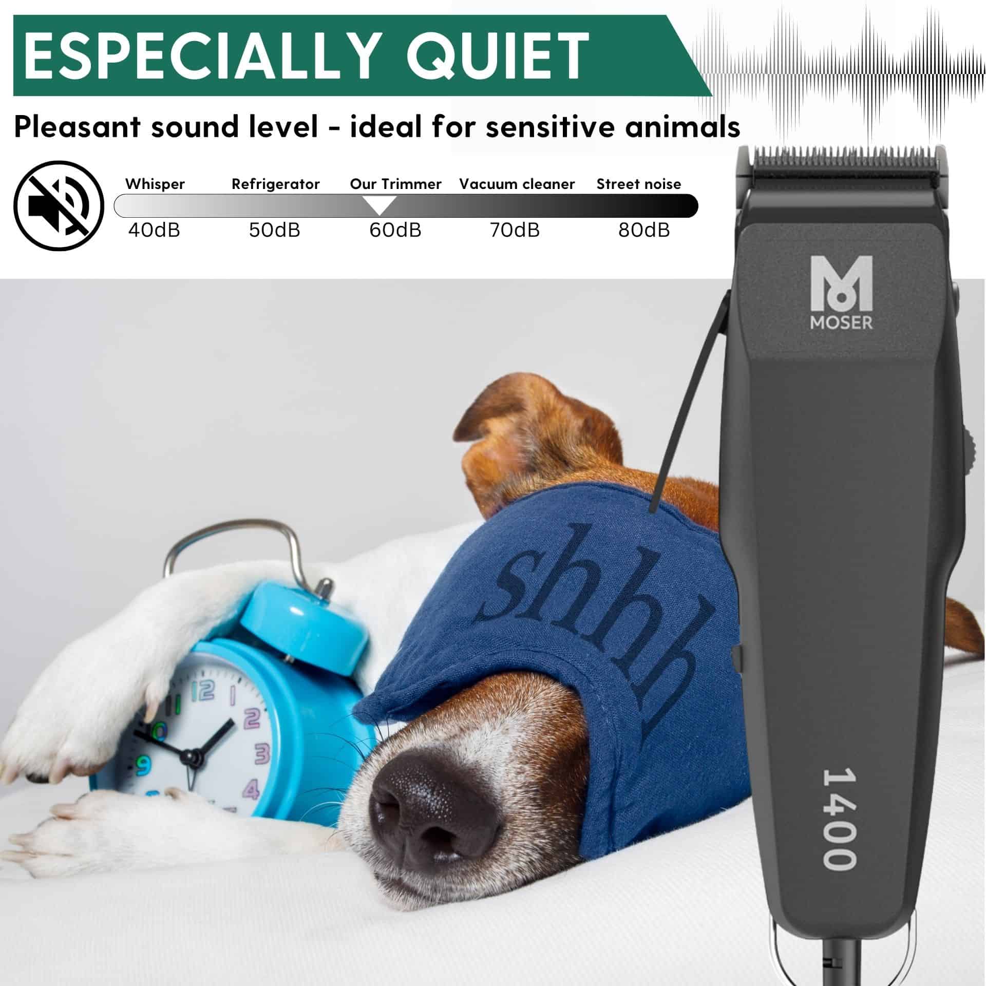 Moser 1400 Dog Clipper with attachment comb set