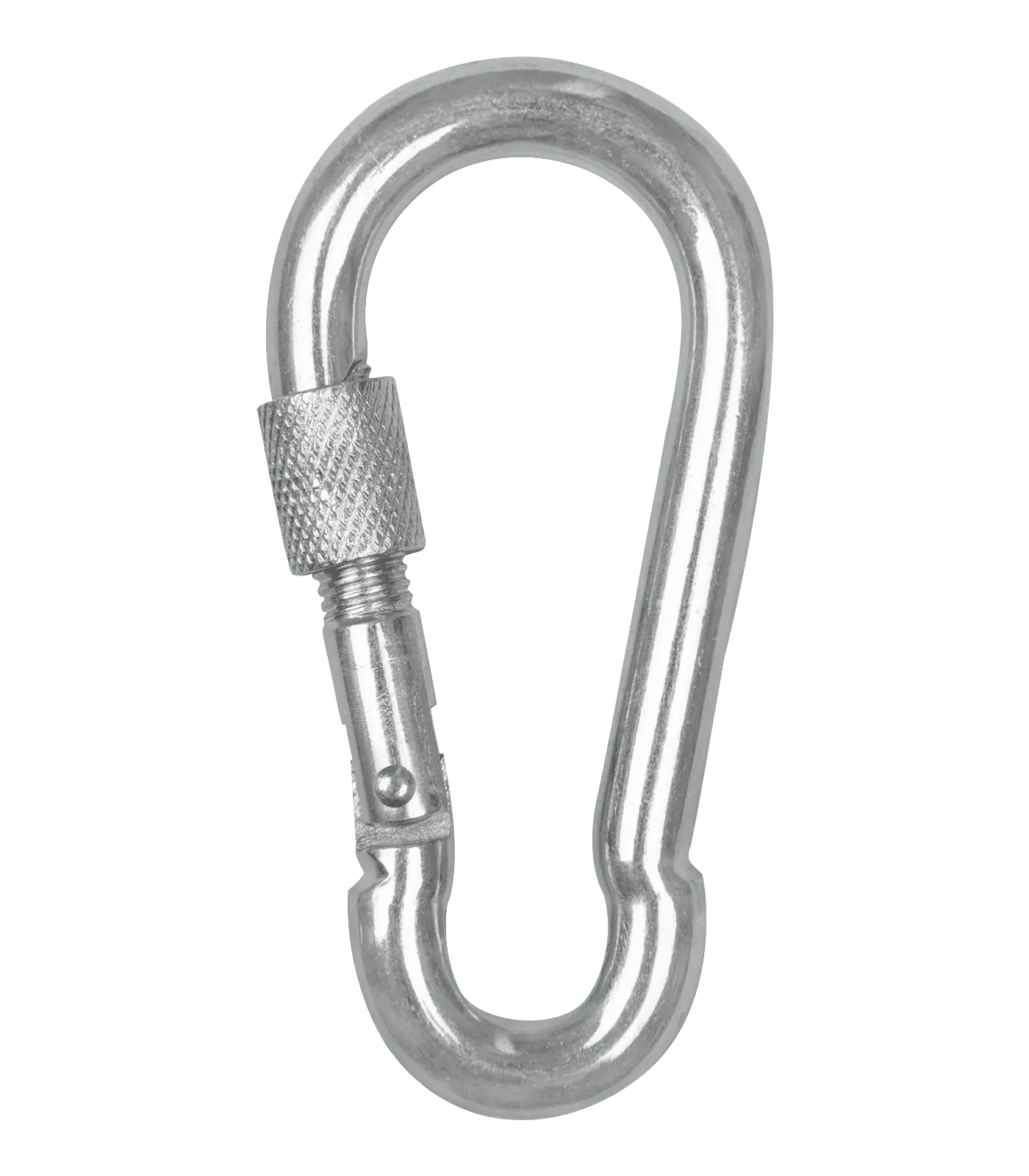 Safety carabiner with screw fastening 9cm