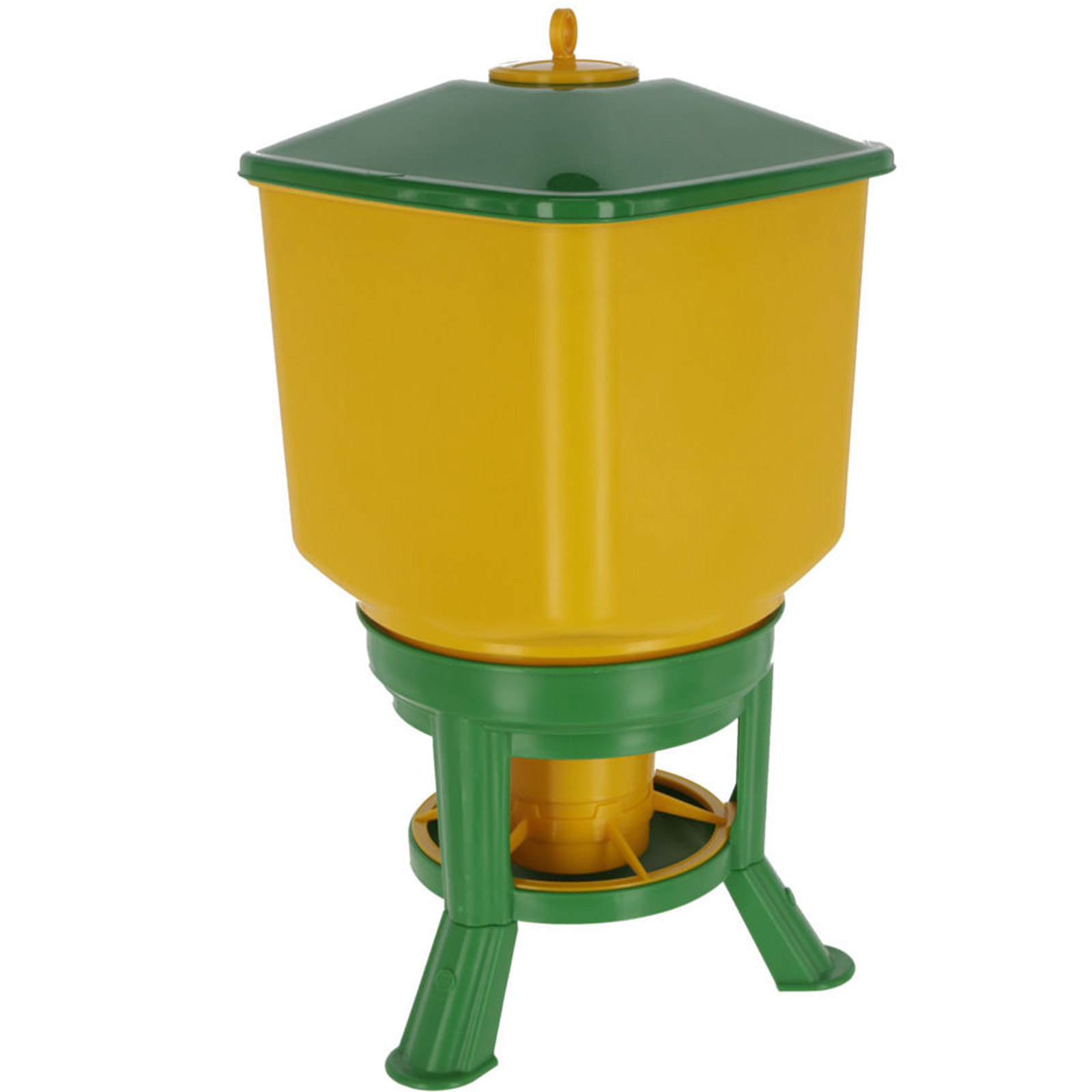 Automatic feeder with feet yellow-green 30 l
