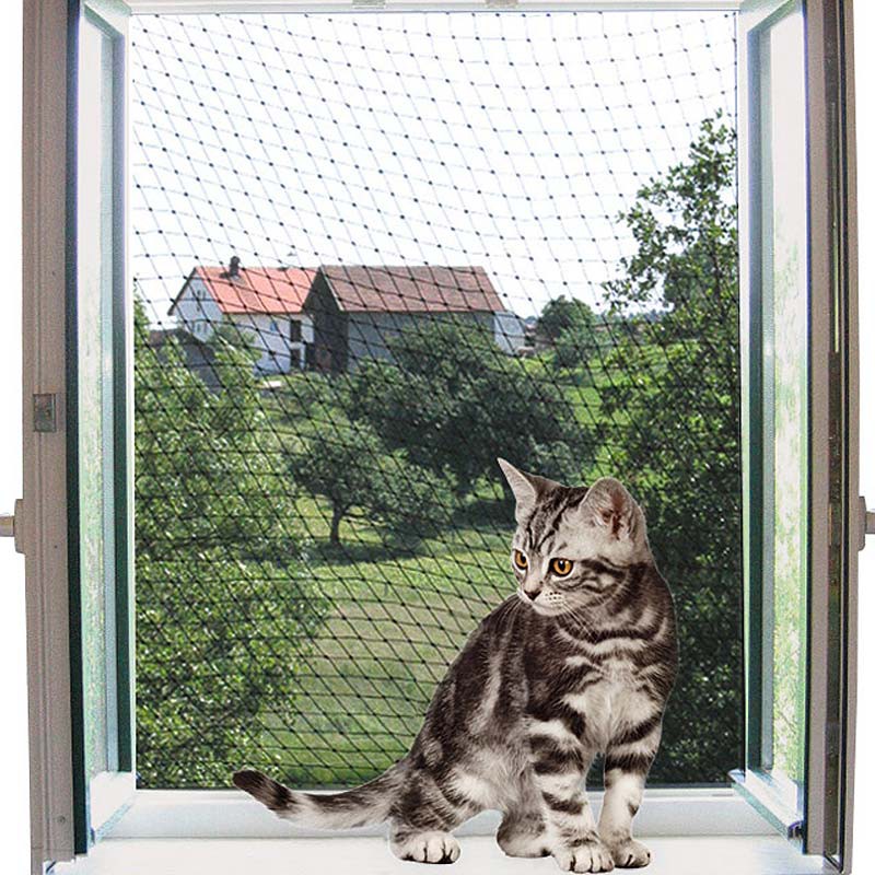 Cat safety net transparent 6 x 3 m