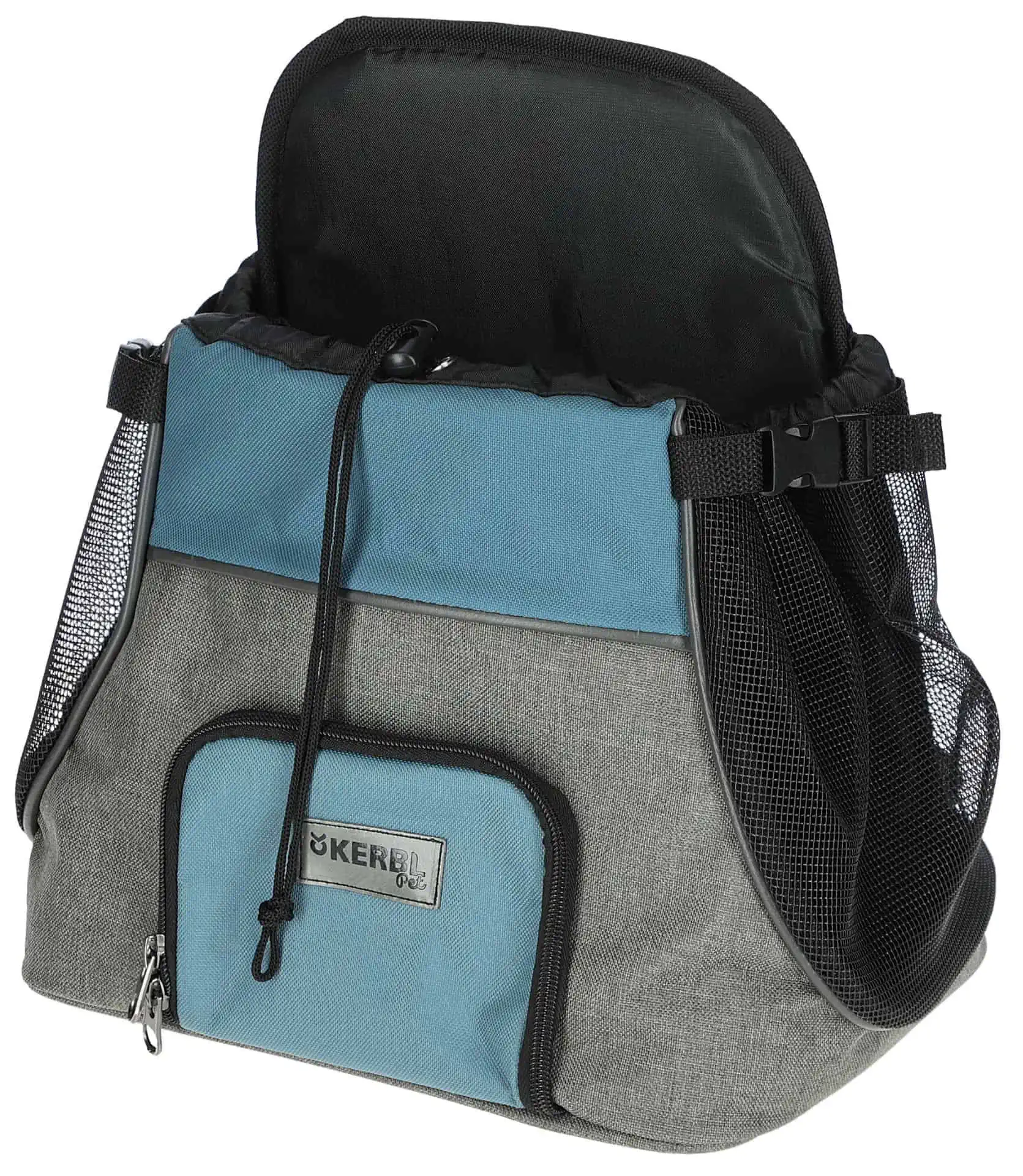 Front Pet Carrier Vacation 31 x 24 x 38 cm, grey/blue
