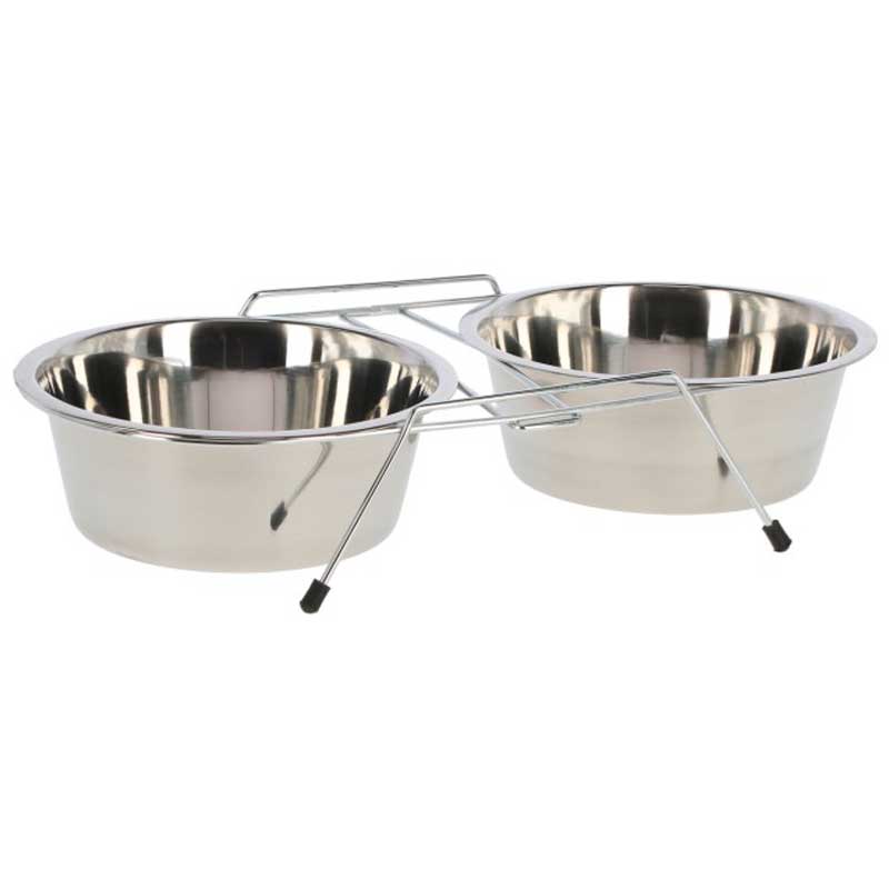 metal twin feeder incl. 2 x 900 ml bowls