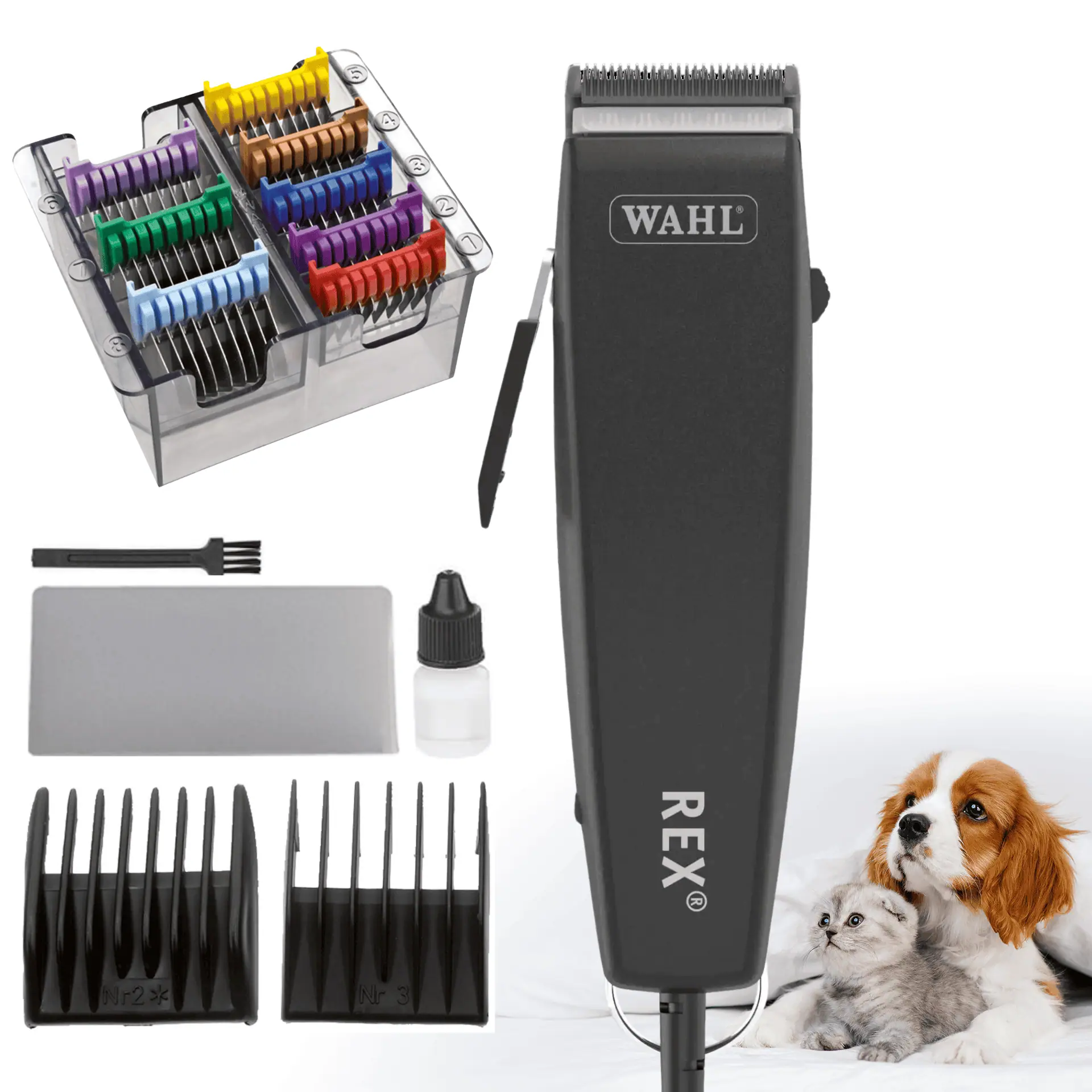 Moser Rex 1230 Dog Clipper with attachment comb set